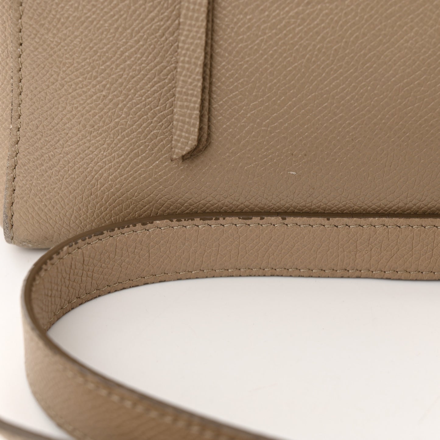 Grained Calfskin Micro Belt Bag Light Taupe