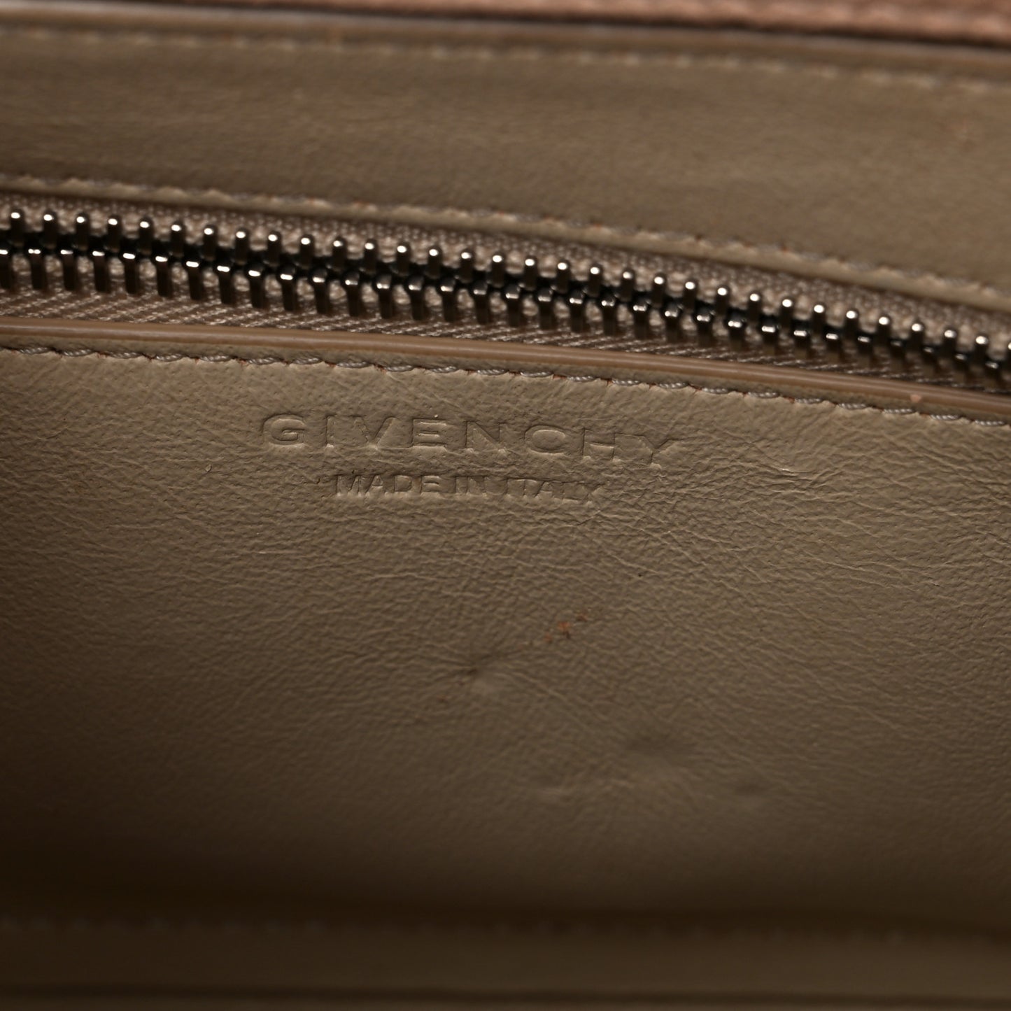 Grained Calfskin Small Horizon Satchel Powder