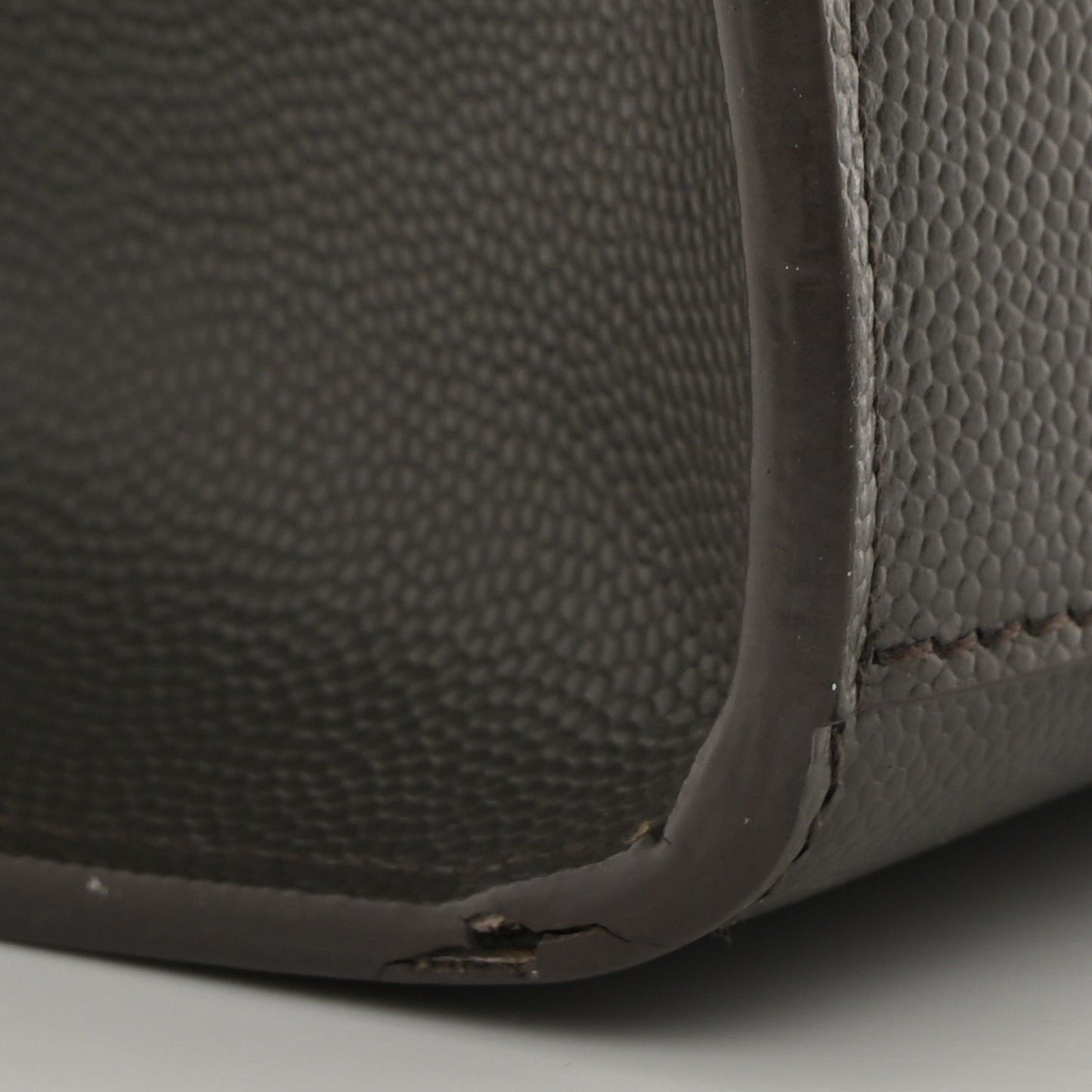Grain De Poudre Medium Classic Monogram Kate Satchel Earth Grey