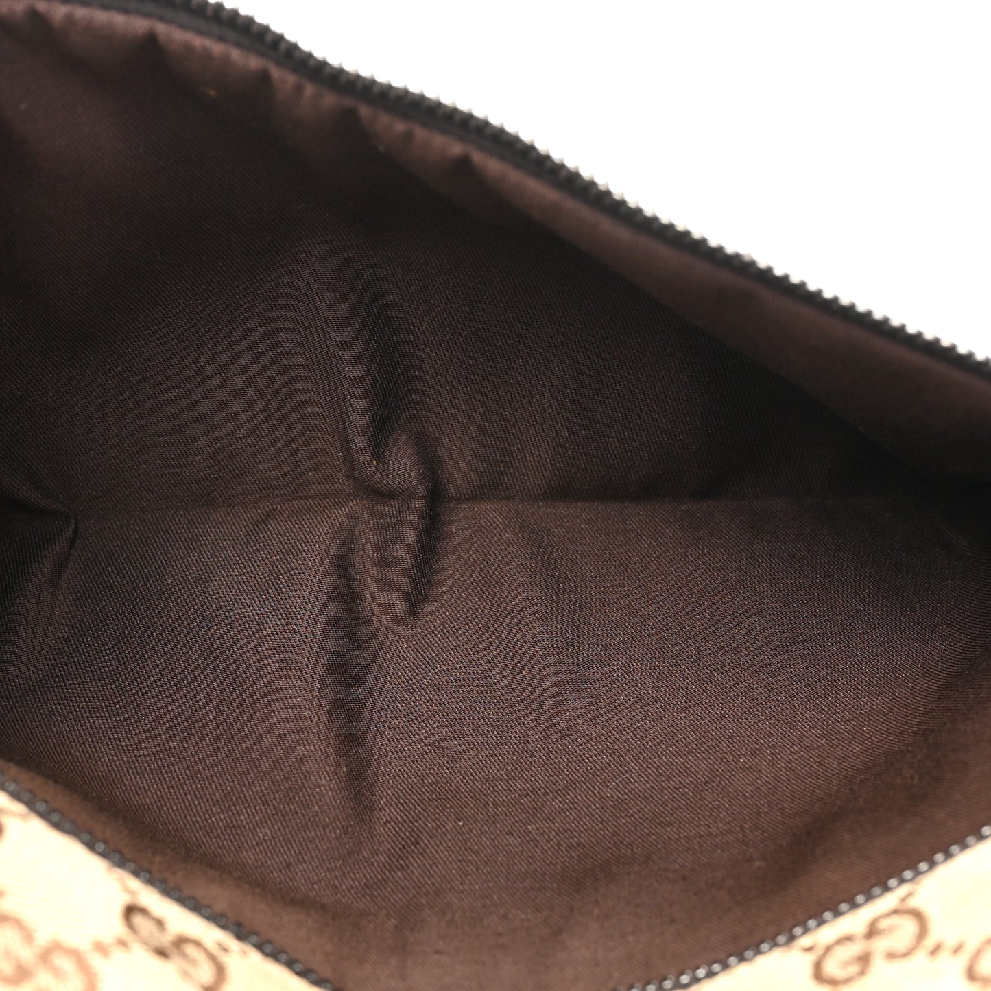 GG Monogram Double Pocket Belt Bag Dark Brown