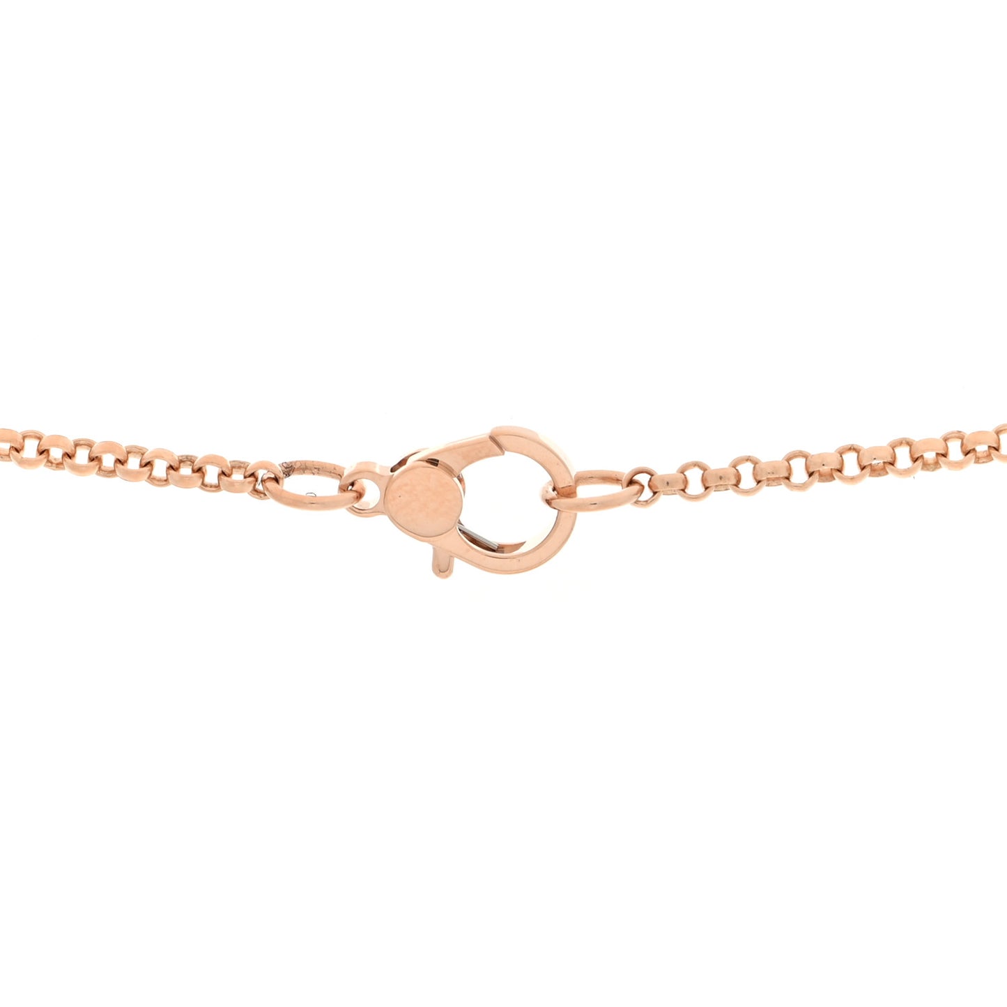 18K Rose Gold Diamond PM Ex-Libris Pendant Necklace
