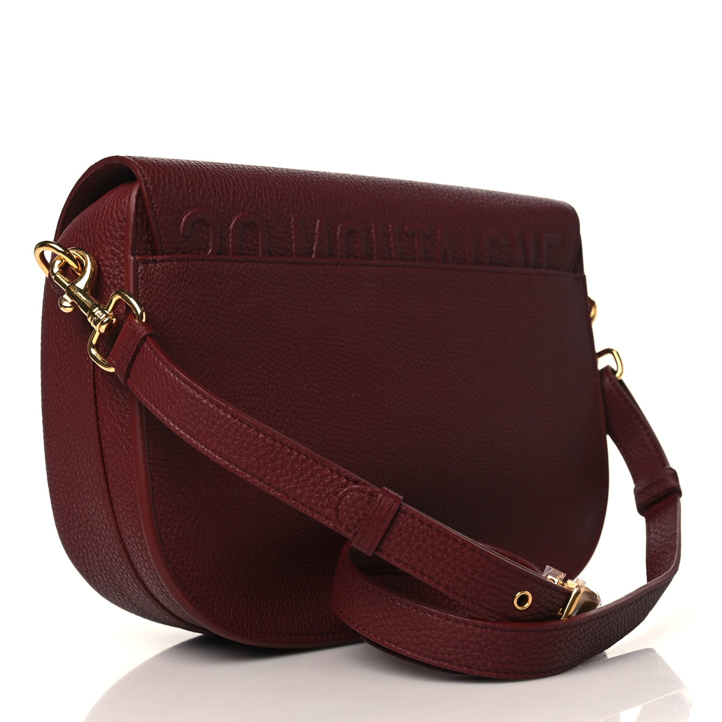 Grained Calfskin Large Bobby Flap Red Bricks