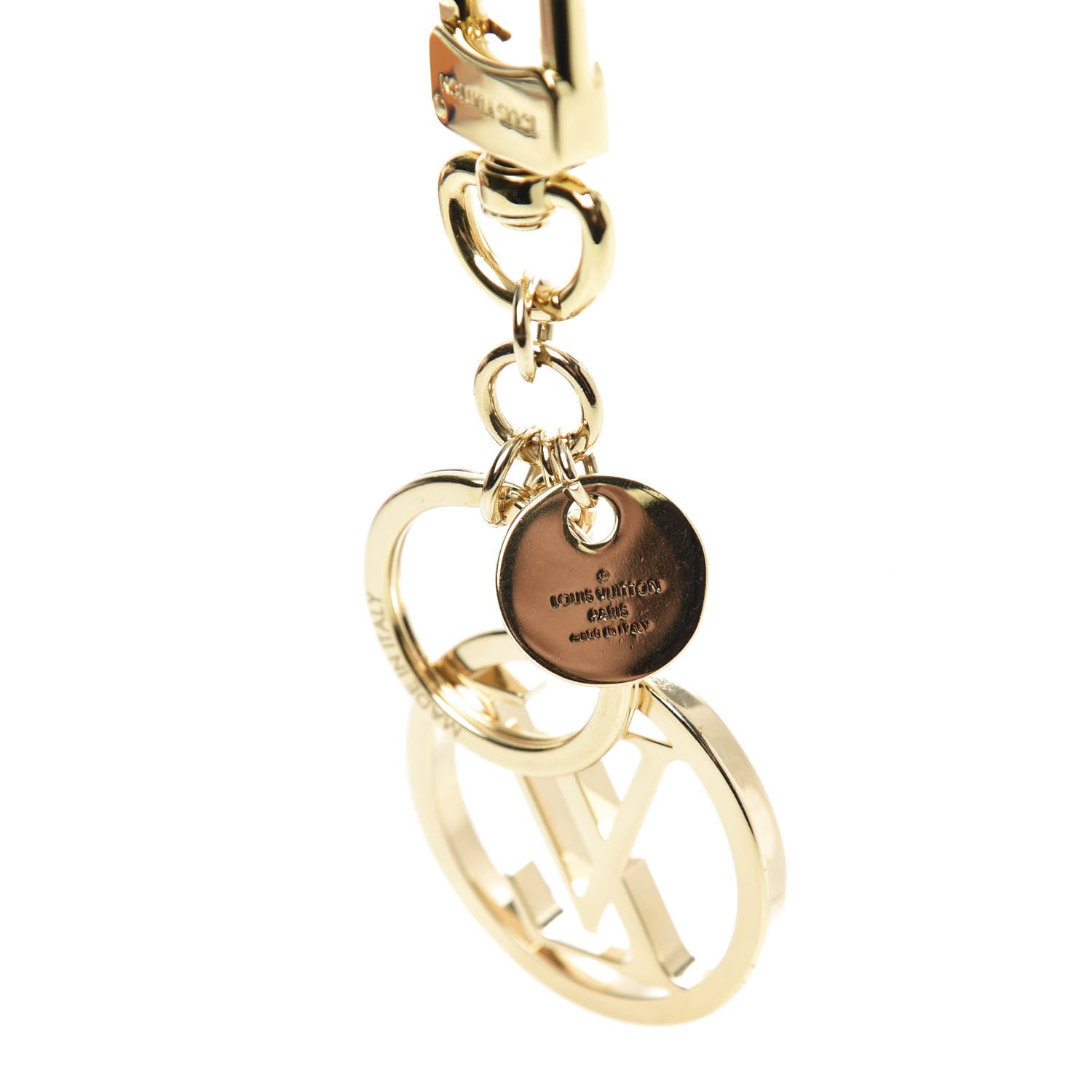 Louis Vuitton LV Circle Bag Charm Key Holder Gold 6 of 7