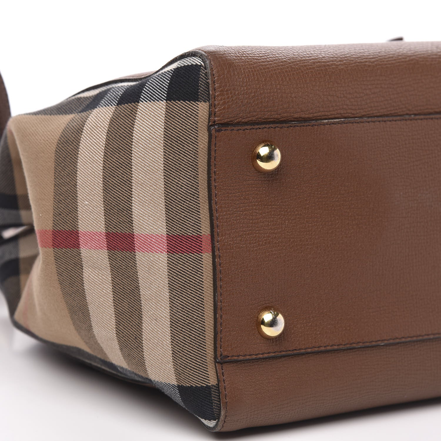 Burberry Grainy Calfskin House Check Small Canterbury Dark Sand 9 of 13