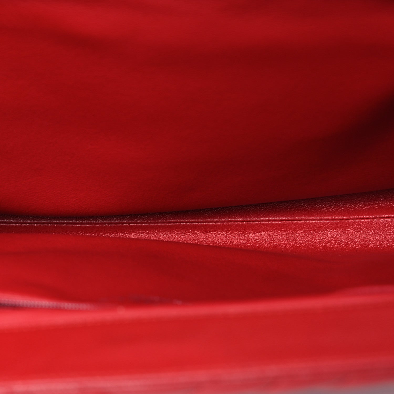 Chanel Caviar Chevron Quilted Framed Clutch Red 6 of 12