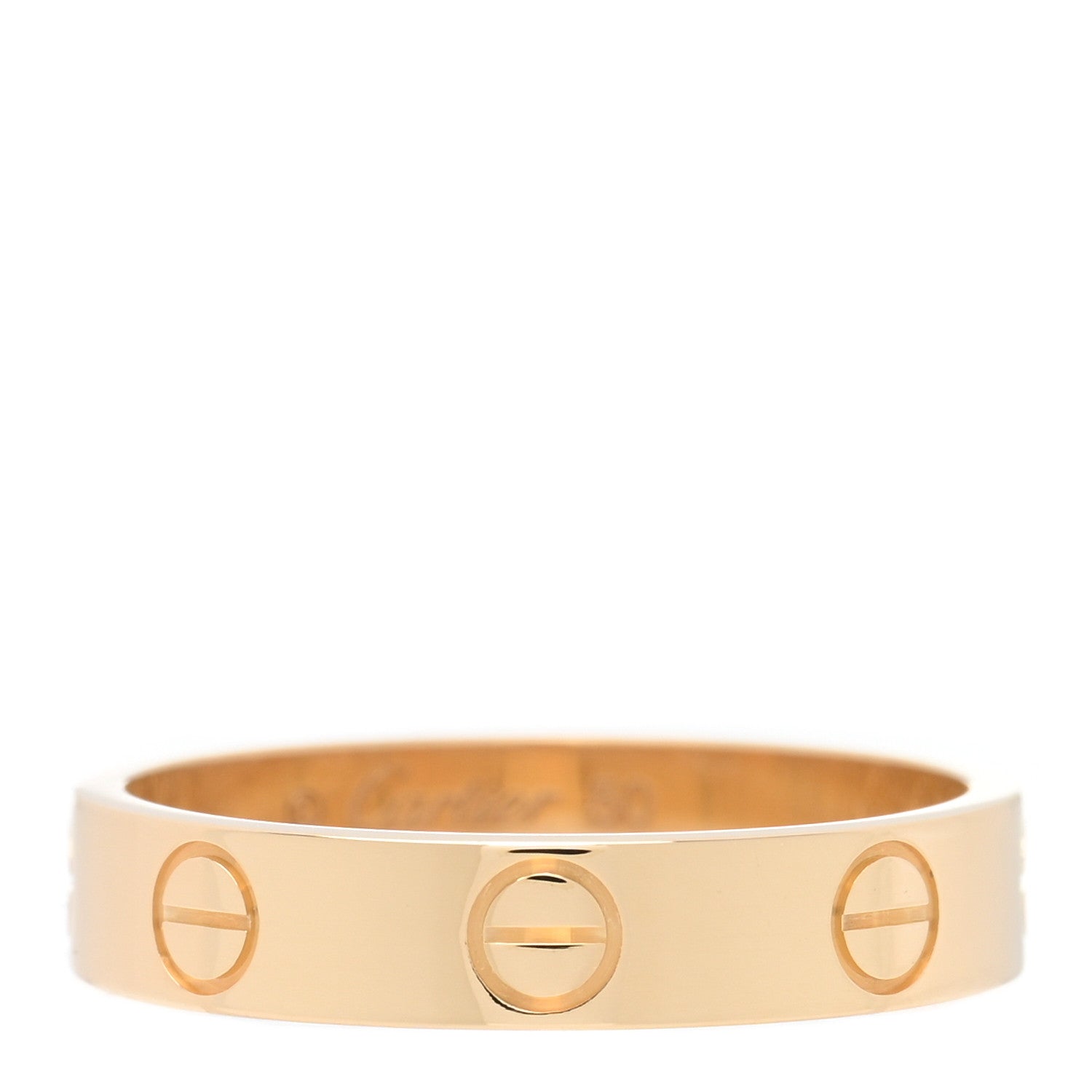 Cartier 18K Yellow Gold 3.5mm LOVE Wedding Band Ring 50 5.25 1 of 5