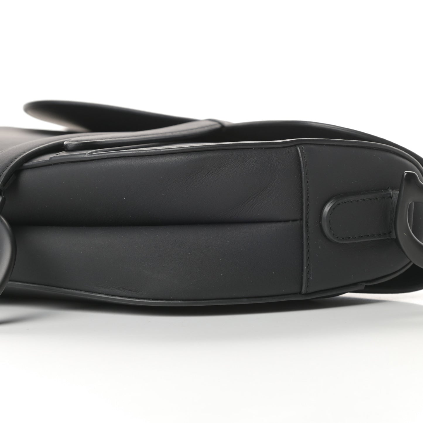 Ultra Matte Calfskin Saddle Bag Black
