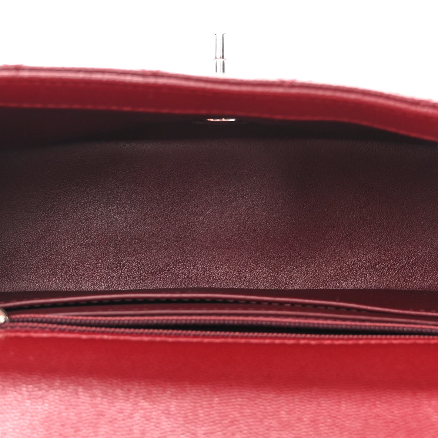 Caviar Quilted Mini Rectangular Flap Burgundy