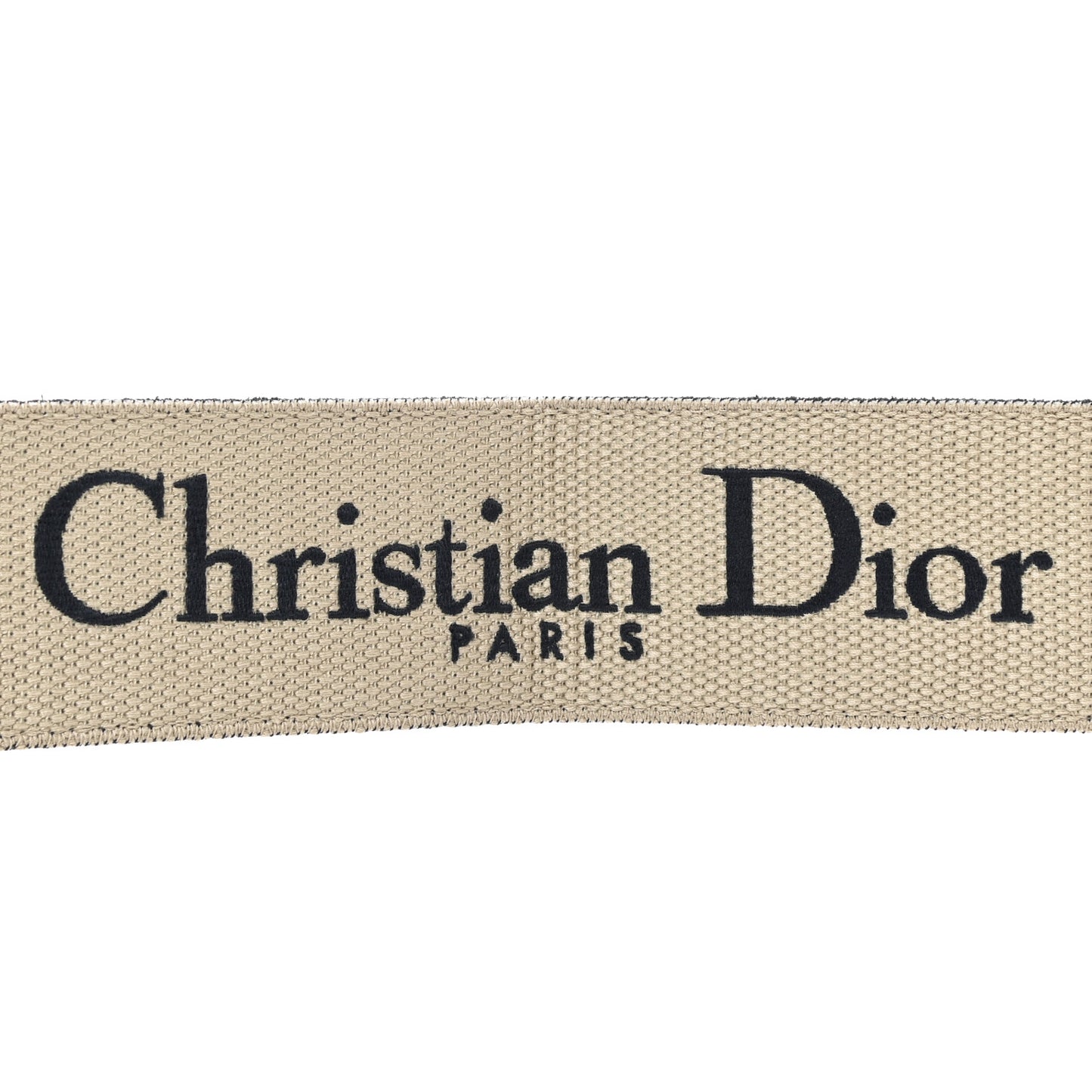 Canvas Embroidered Shoulder Strap Black