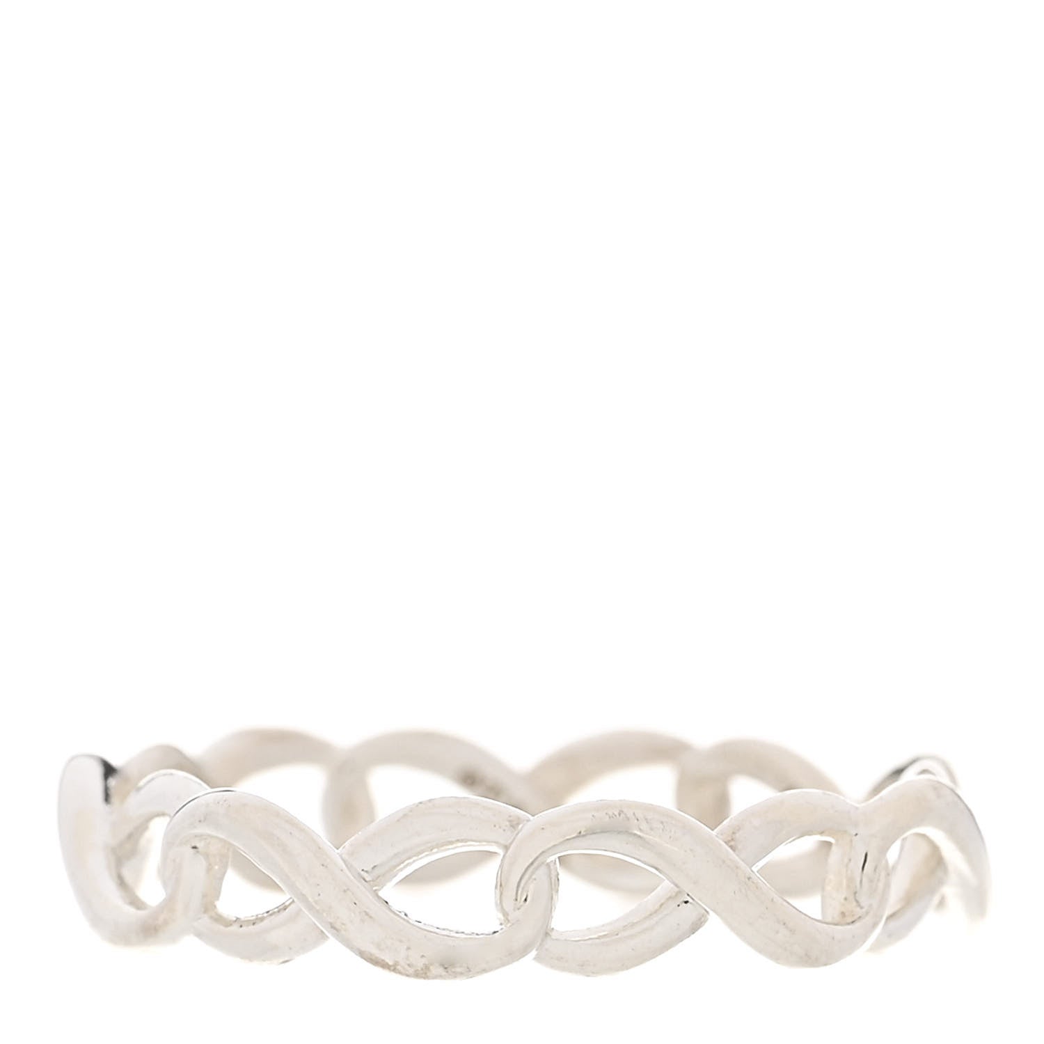 Tiffany Sterling Silver Narrow Infinity Band Ring 49 5 1 of 6