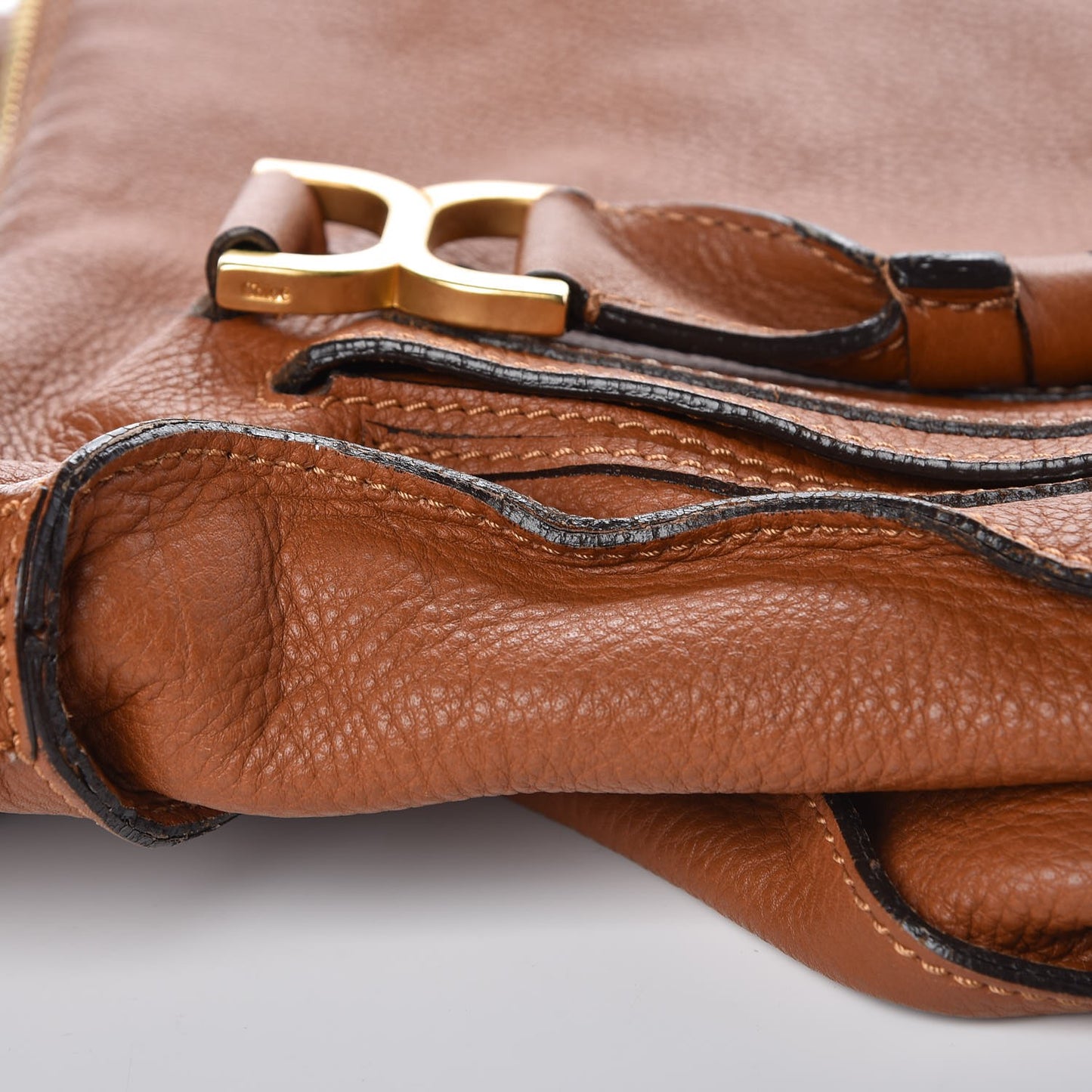 Calfskin Large Marcie Satchel Tan