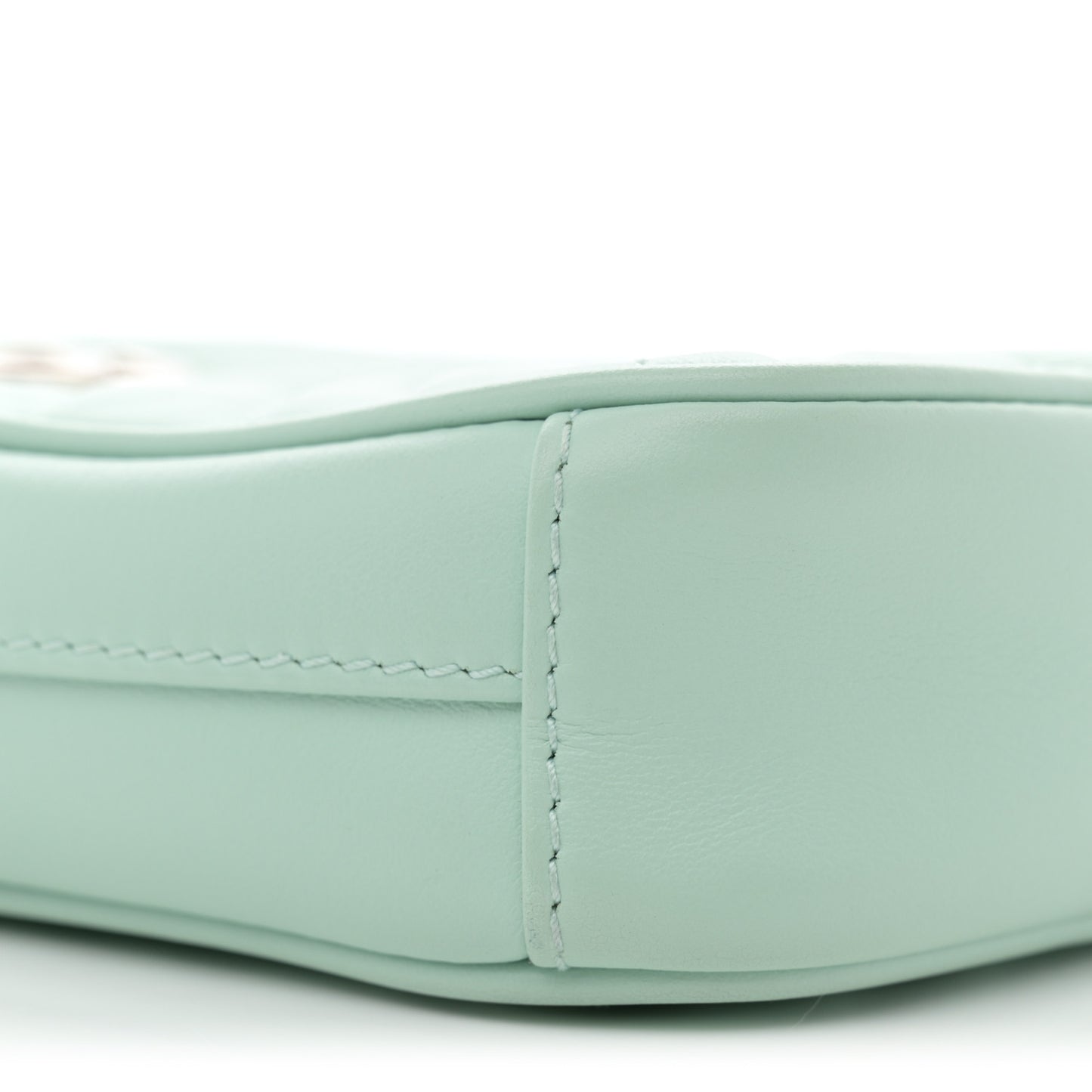 Calfskin Matelasse Mini GG Marmont Crossbody Bag Water Green
