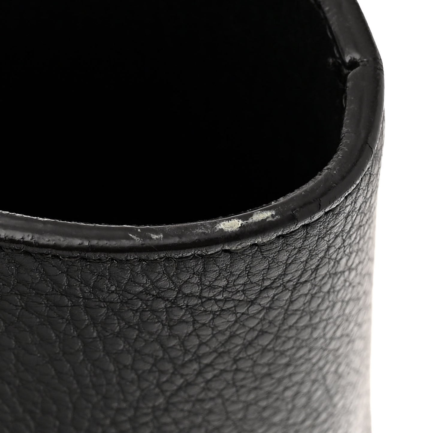 Smooth Calfskin Medium Milo Shopping Tote Black