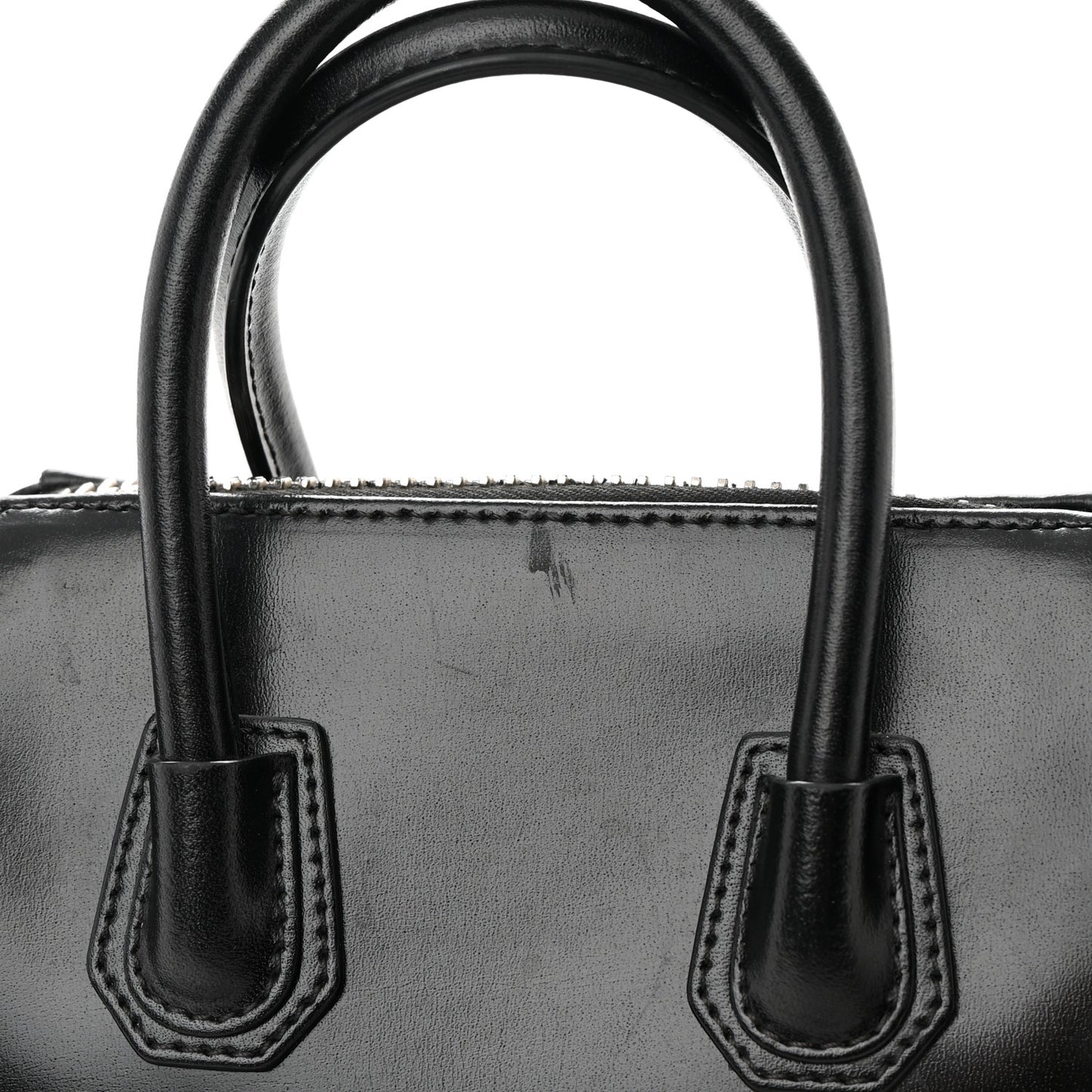 Shiny Lord Calfskin Mini Antigona Black