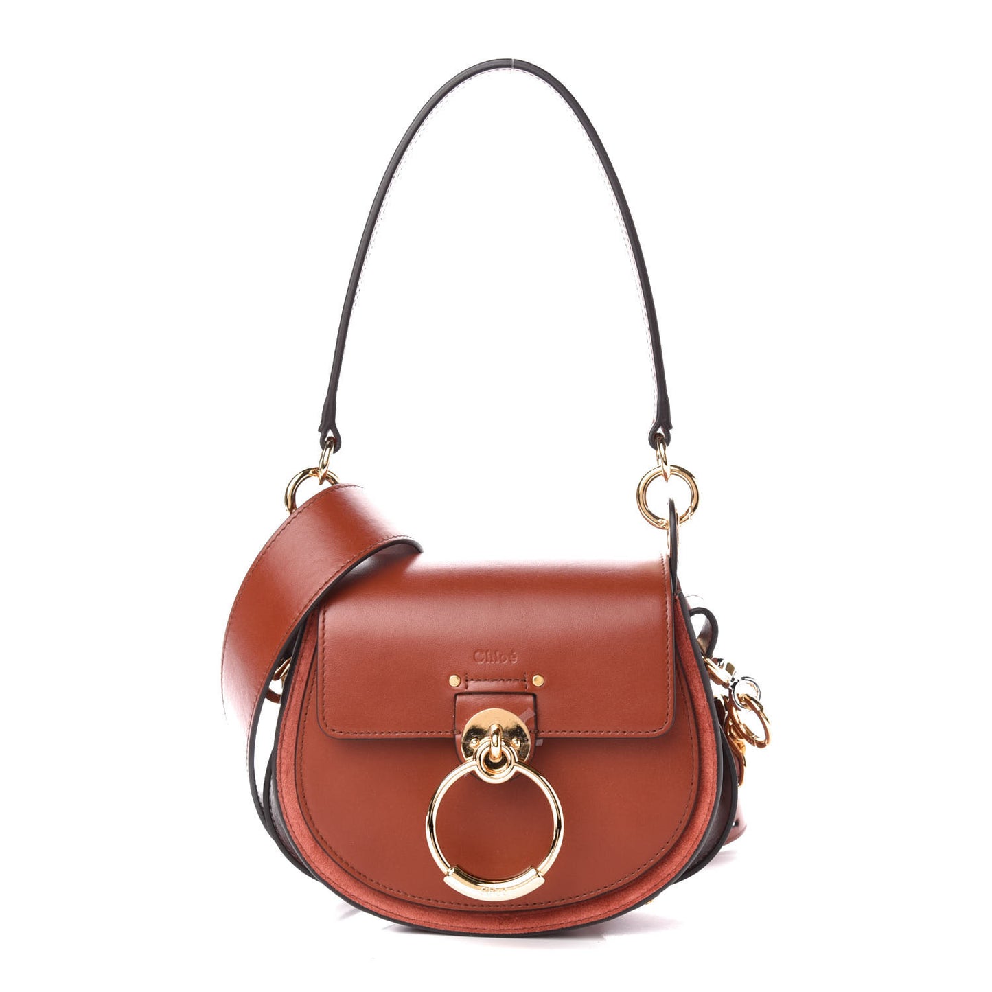 Calfskin Small Tess Bag Sepia Brown