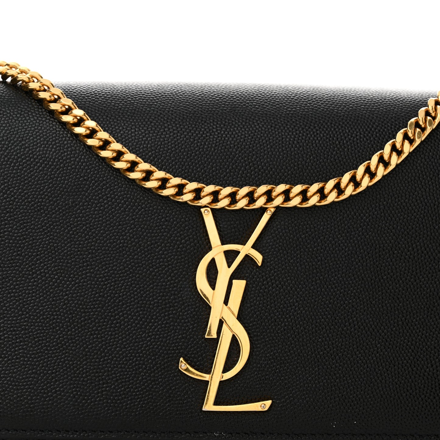 Grain De Poudre Medium Classic Monogram Kate Satchel Black
