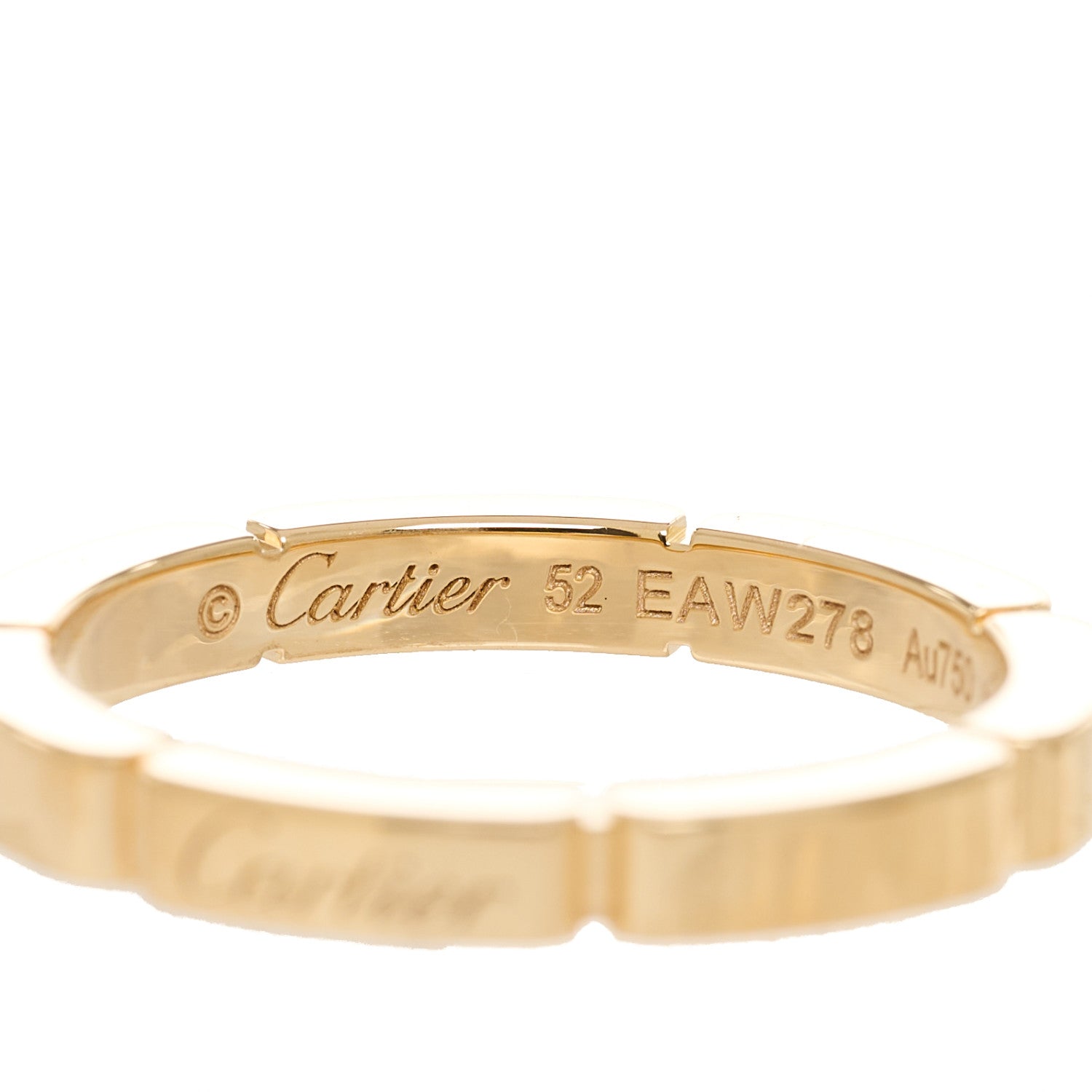 Cartier 18K Yellow Gold 2.5mm Maillon Panthere Wedding Band Ring 52 6 5 of 6