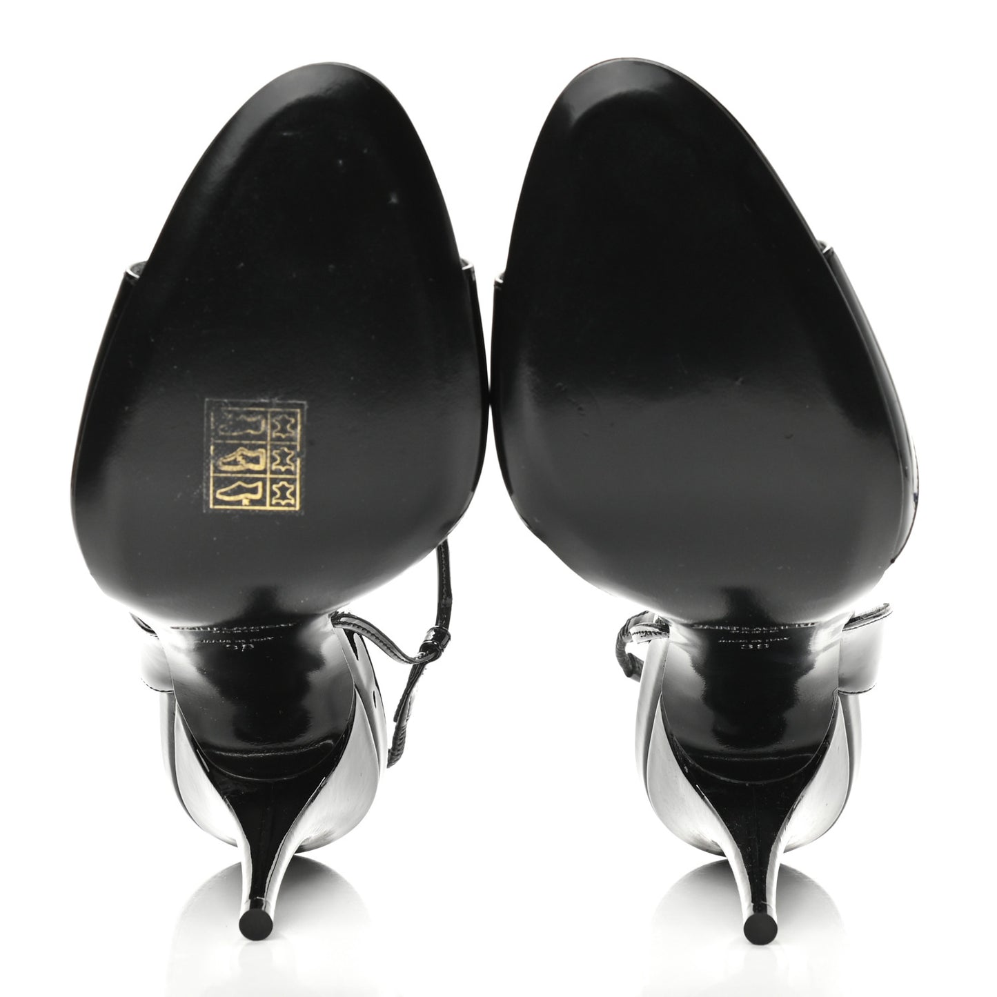 Patent Calfskin Anouk 110 Sandals 39 Black