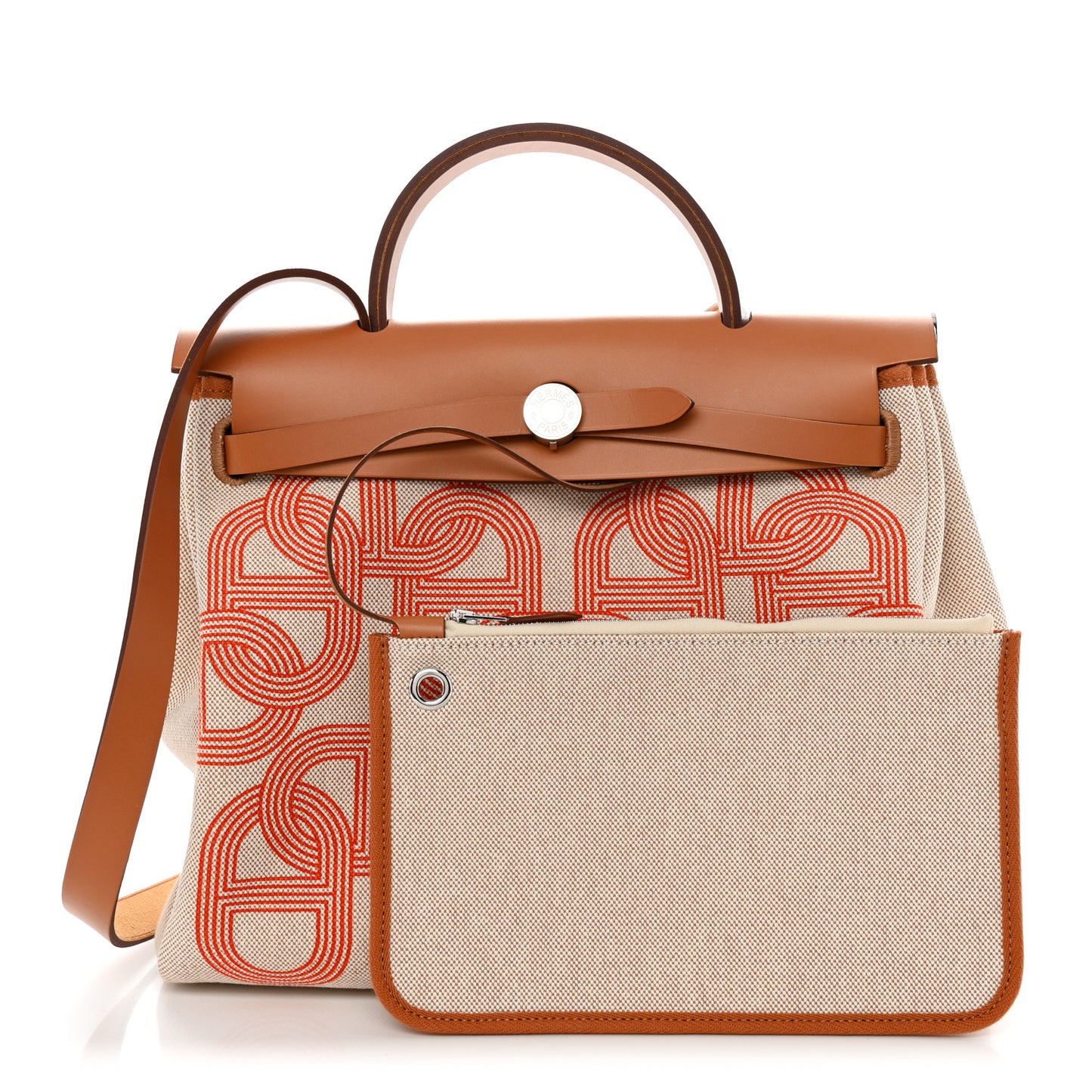 H Plume Canvas Vache Hunter Circuit 24 Herbag Zip Retourne 31 Orange Mecano Ecru Beige Naturel
