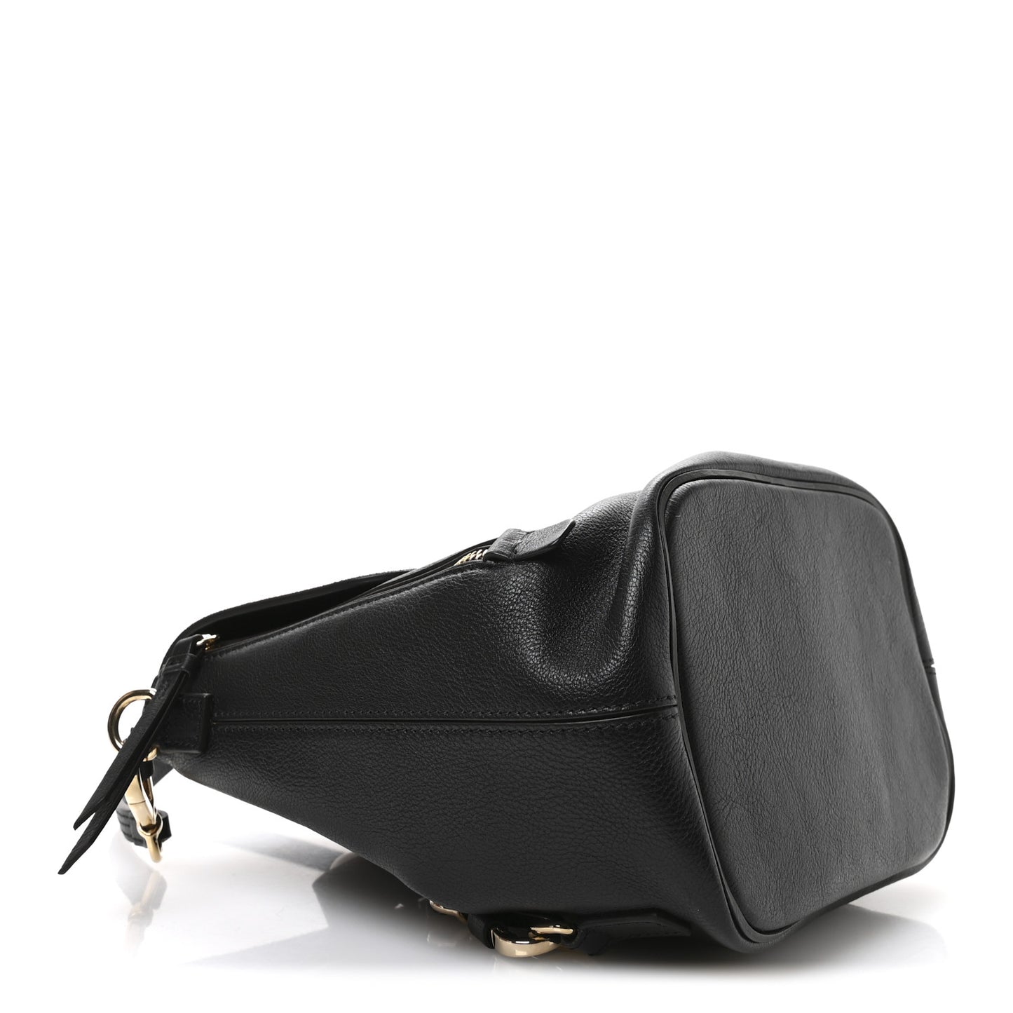 Suede Calfskin Small Faye Backpack Black