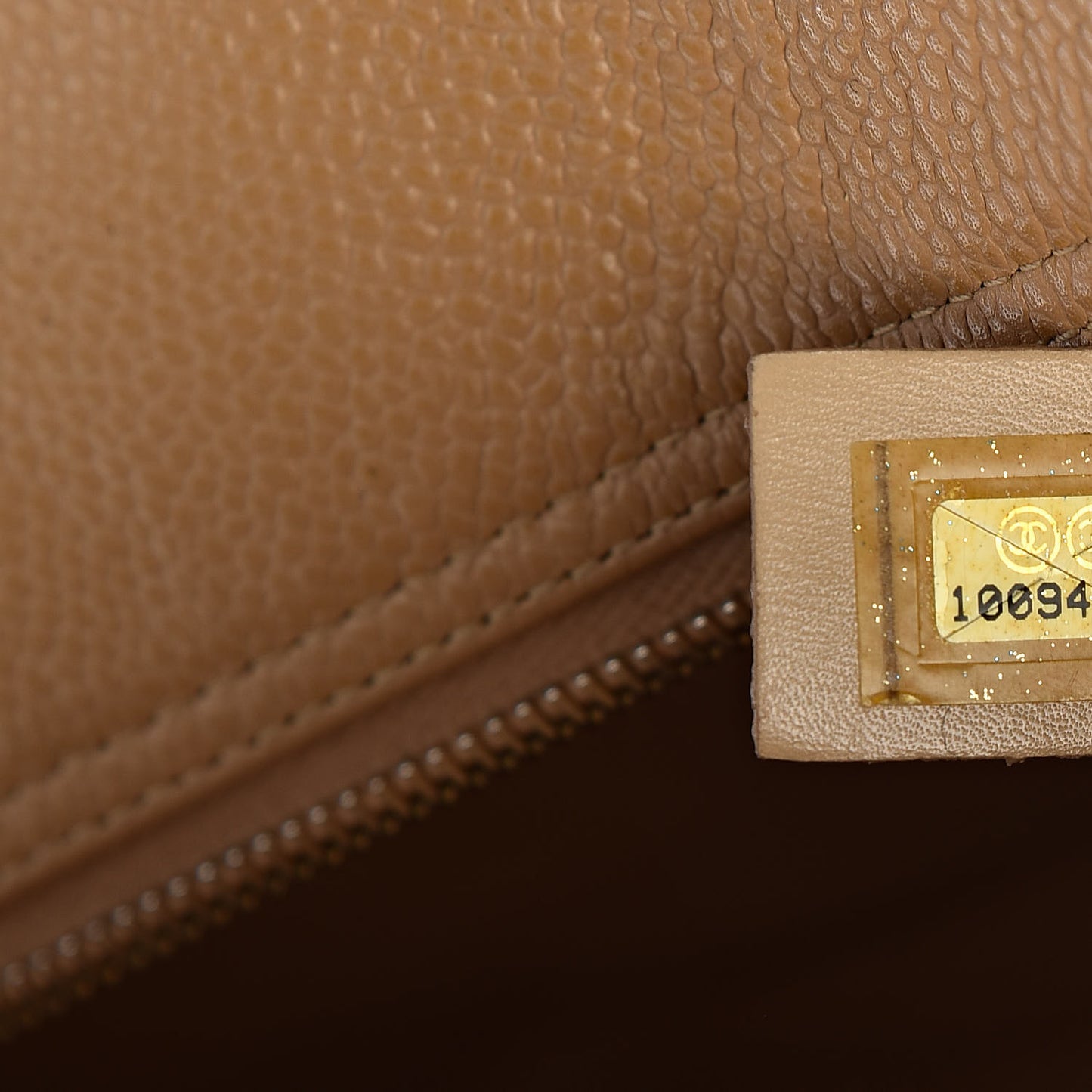 Caviar Quilted Large Bowler Bag Beige