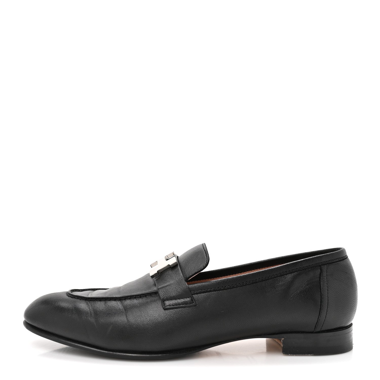 Hermes Goatskin Womens Paris Loafers 40 Black 1783154  display picture 2