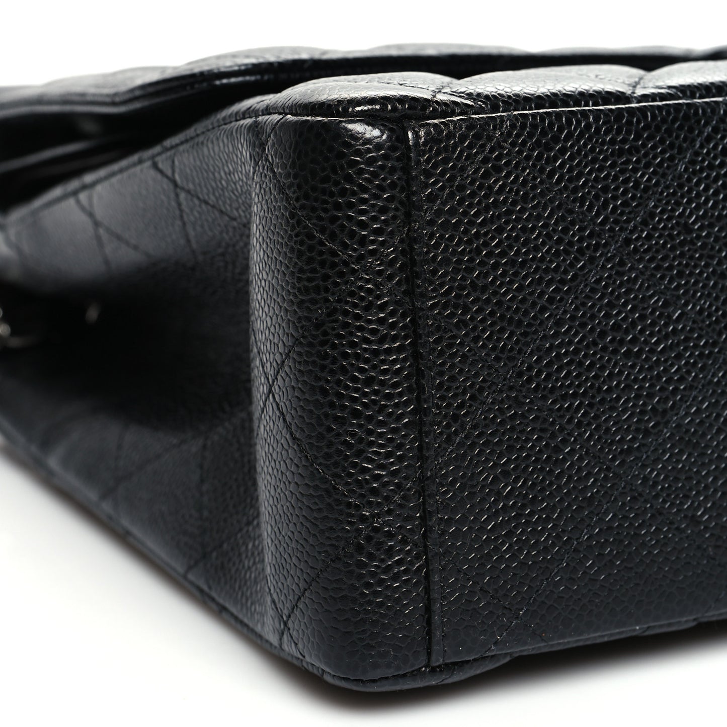 Caviar Quilted Maxi Double Flap Black