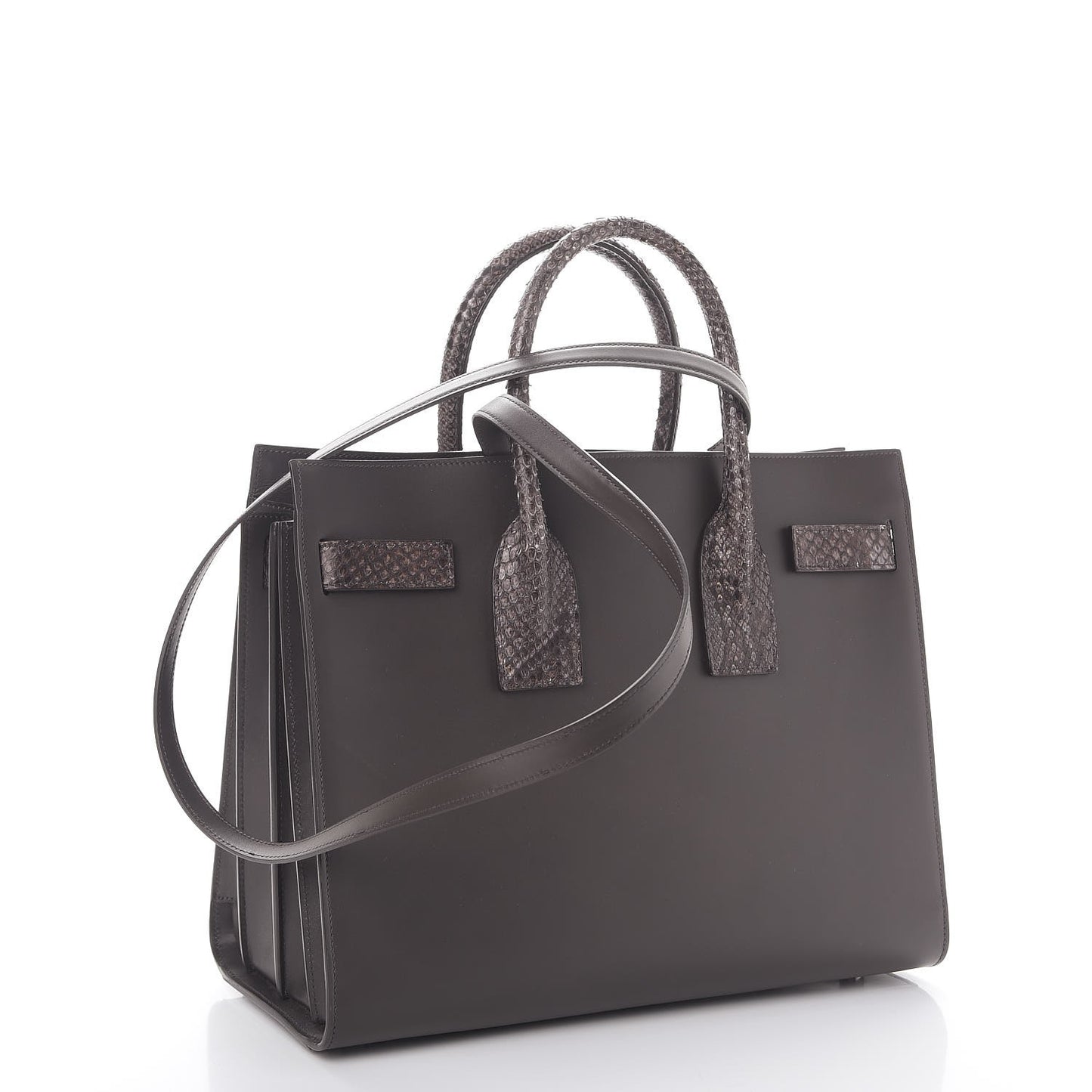Calfskin Python Small Sac De Jour Coal