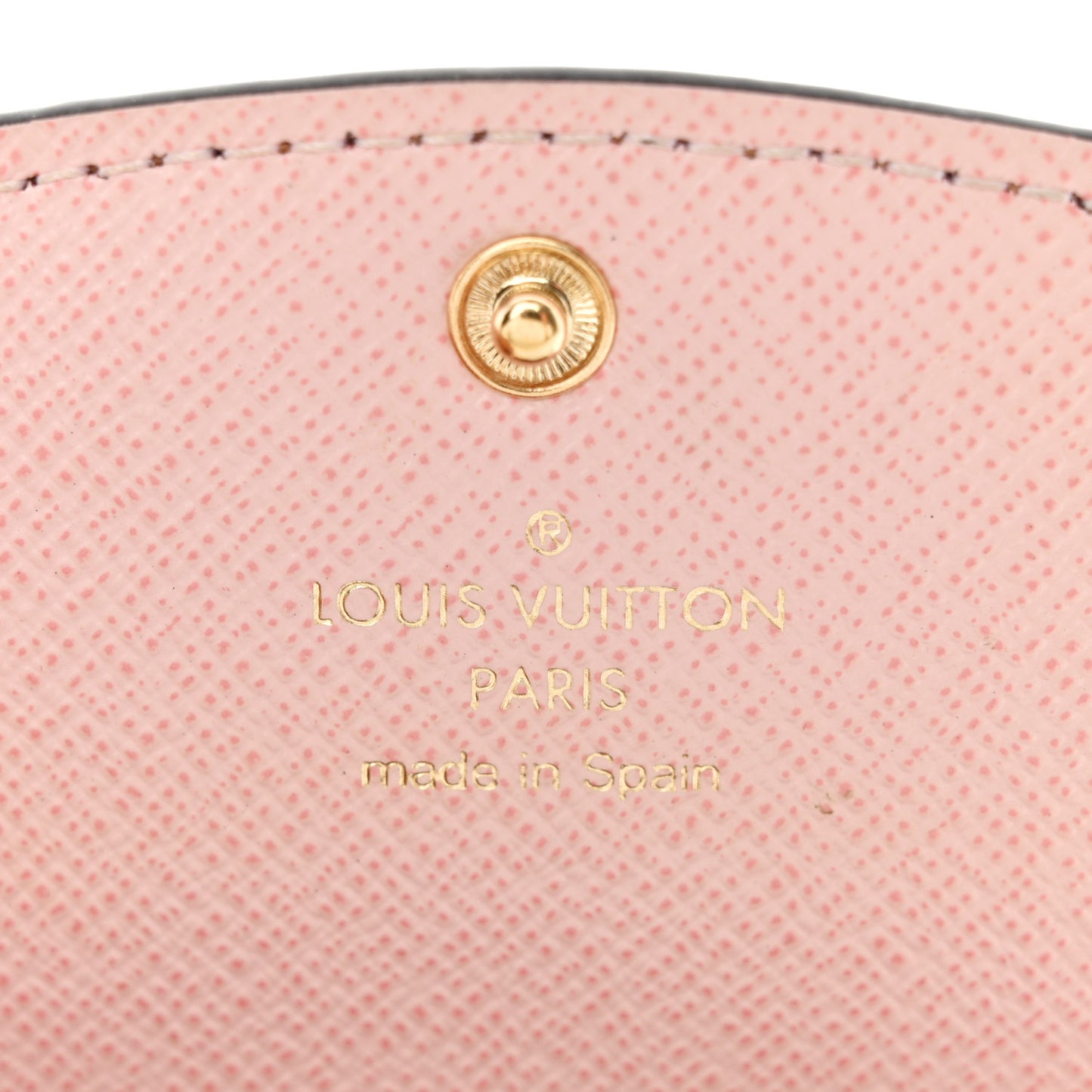 Damier Ebene Rosalie Coin Purse Rose Ballerine