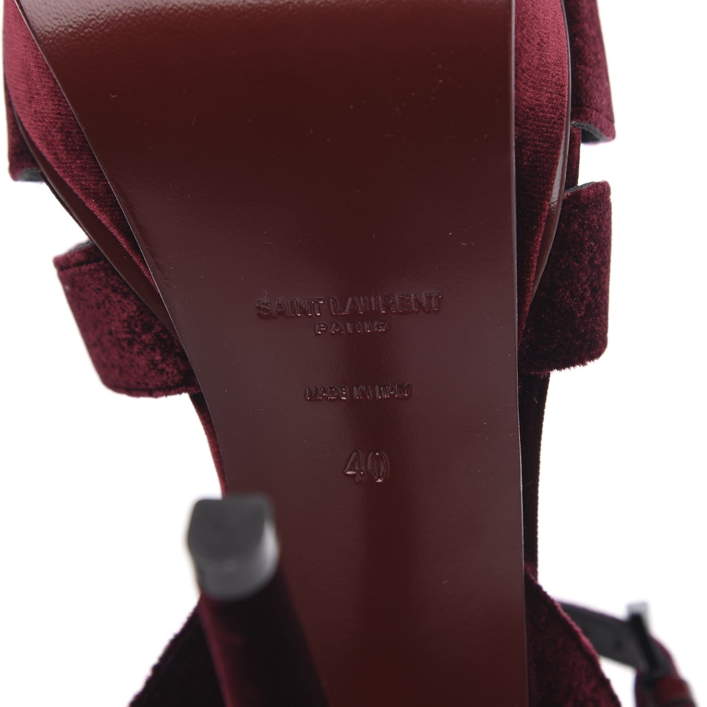Velvet Tribute 105 Platform Sandals 40 Burgundy
