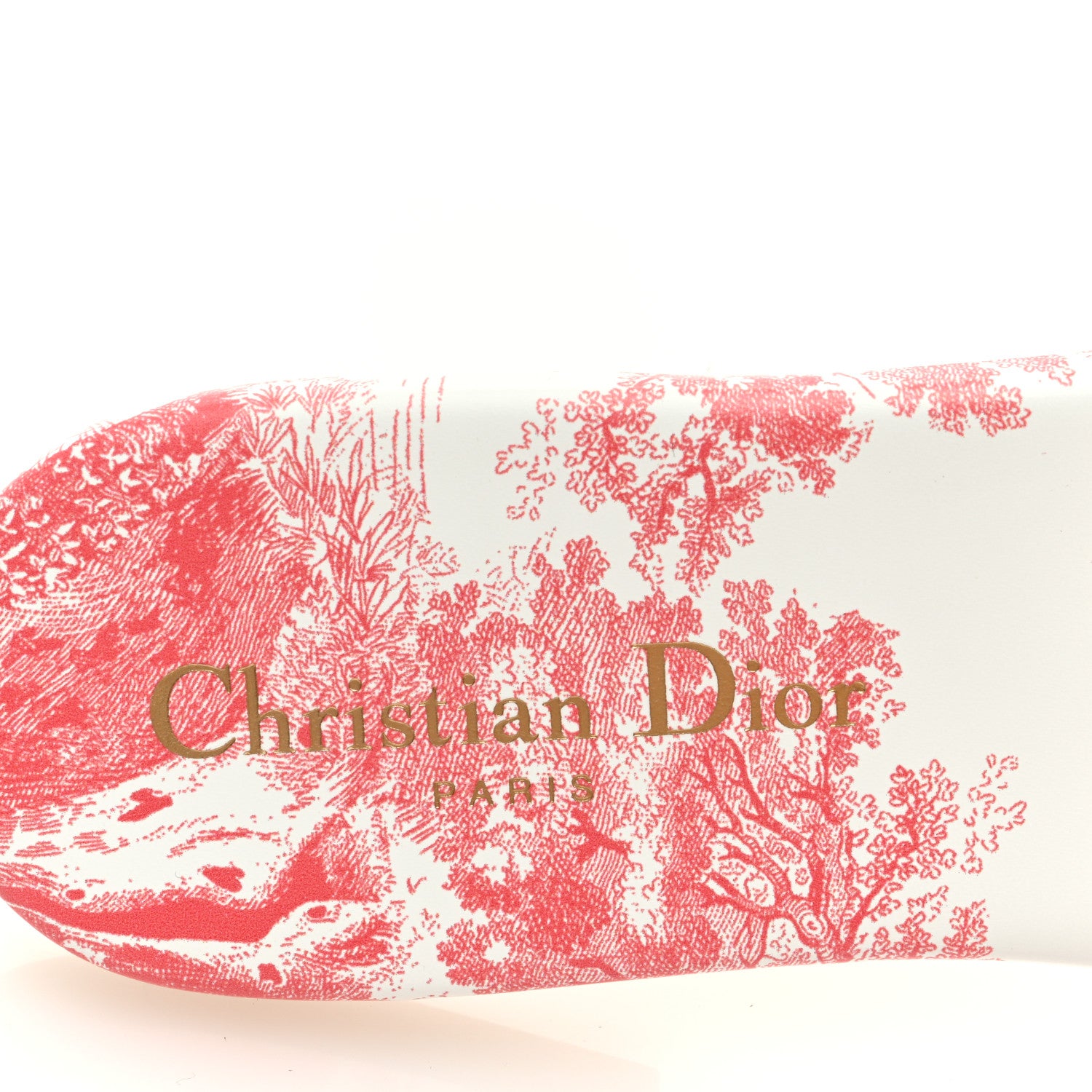 Christian Dior Canvas Embroidered Dway Flat Slide Sandals 37 Coral 7 of 7