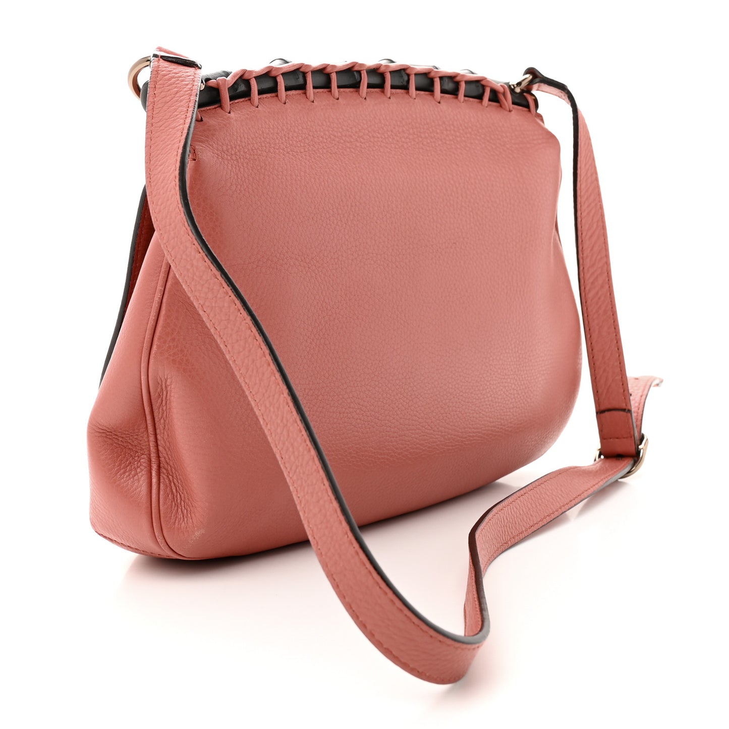 Calfskin Medium Nouveau Fringe Shoulder Bag Pink