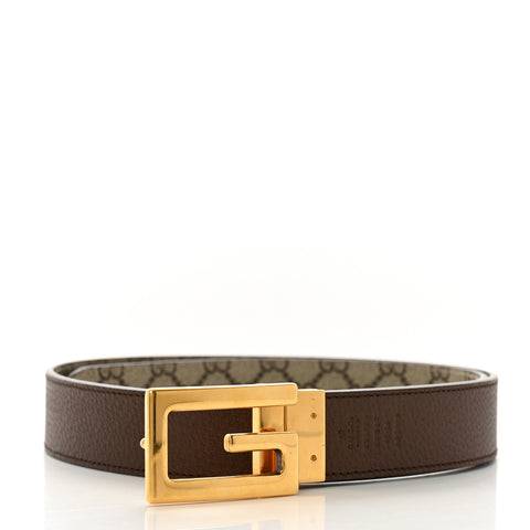 Supreme Monogram Calfskin Square G 35mm Belt 95 38 Brown