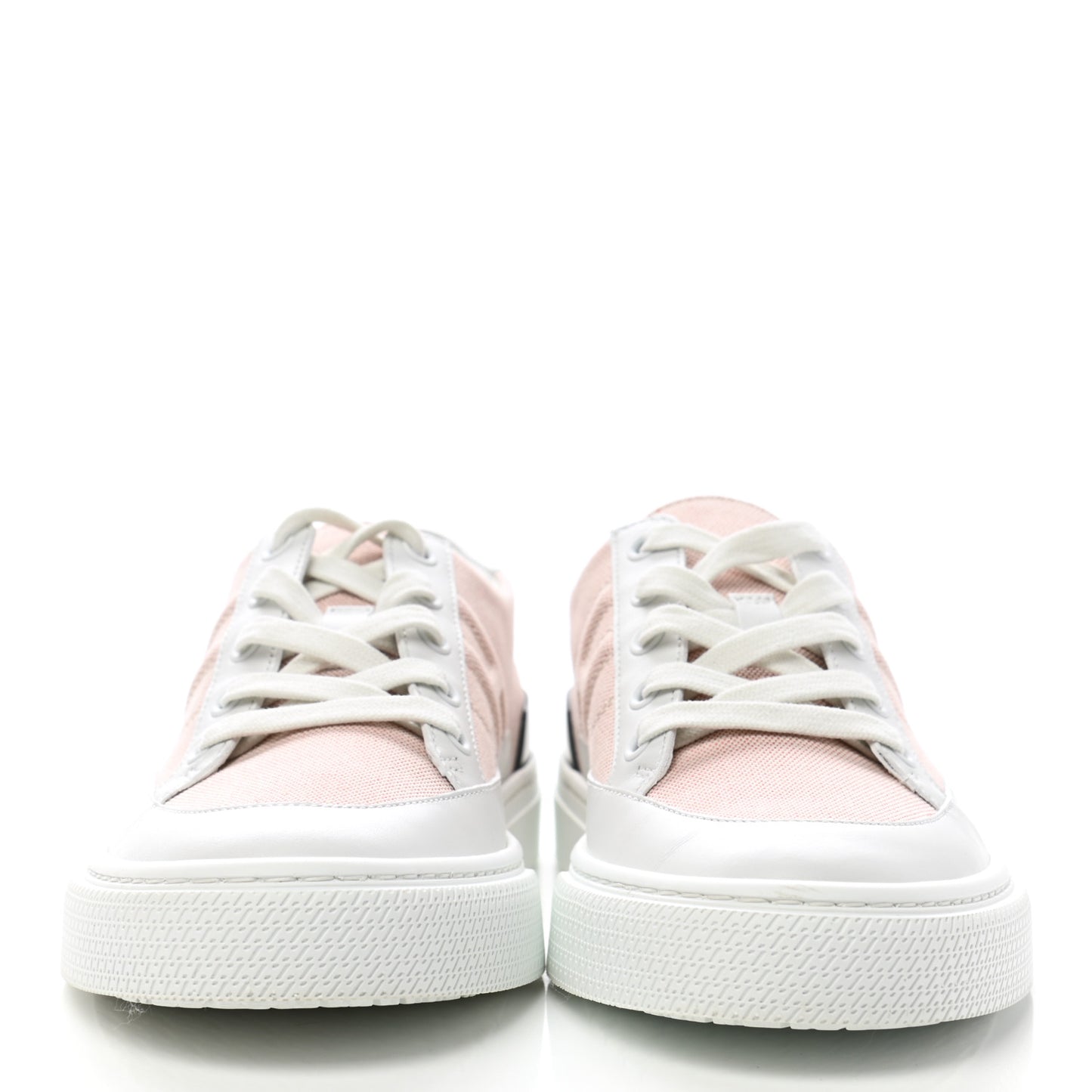 Canvas Calfskin Deep Sneakers 38.5 Framboise White