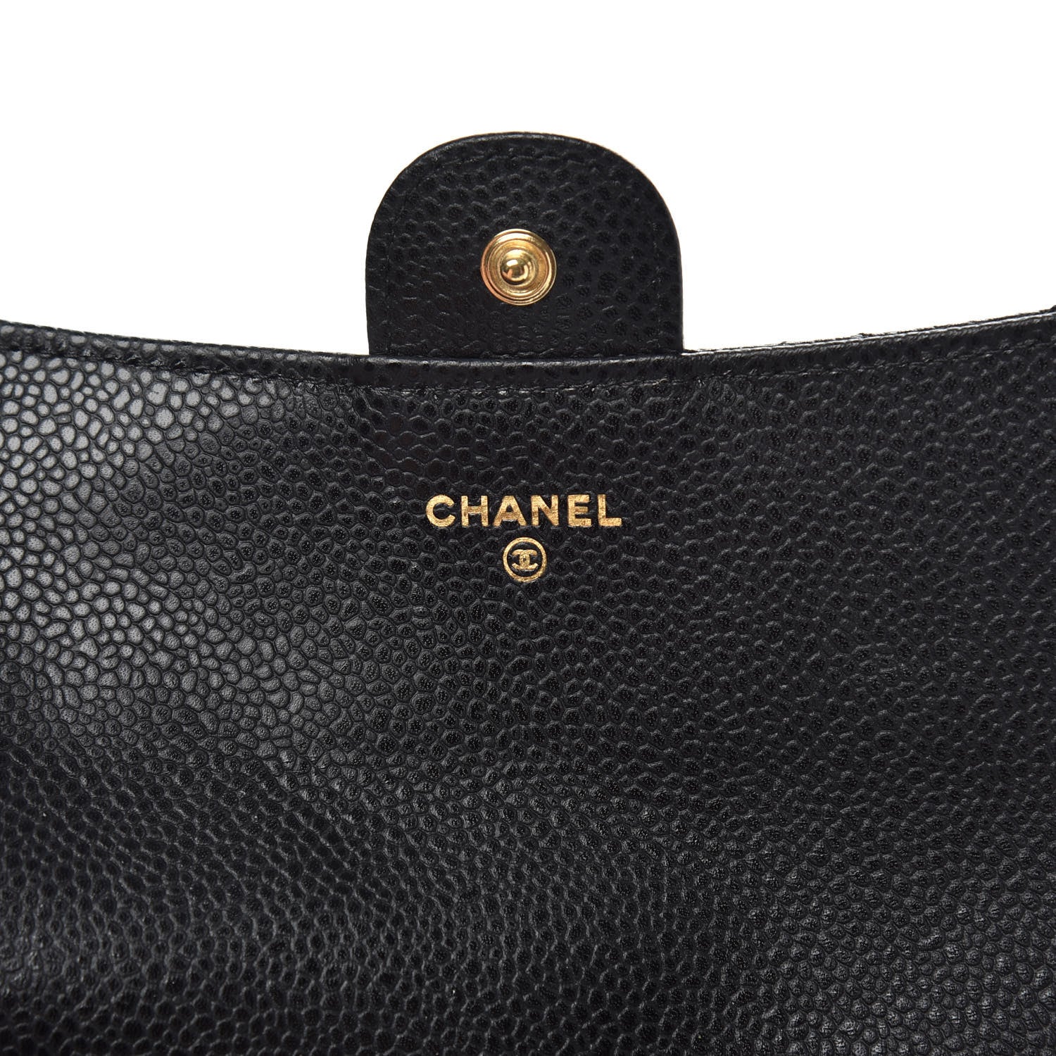 Chanel Caviar Quilted Large Gusset Flap Wallet Black 6 of 9