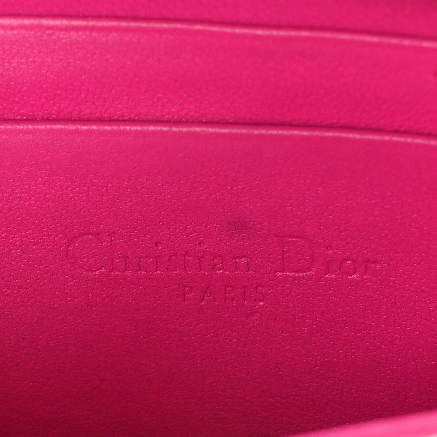 Lambskin Cannage Mini Lady Dior Zip Portemonnaie Rani Pink