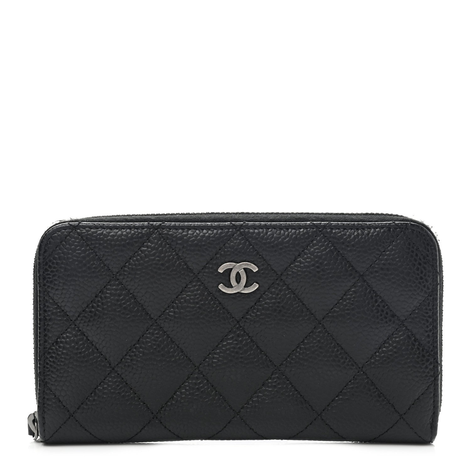 Chanel Caviar Quilted Medium Zip Around Wallet Black 1 of 11