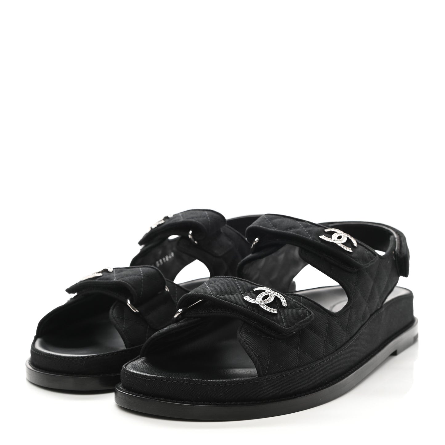 Mixed Fibers Velcro Dad Sandals 41 Black