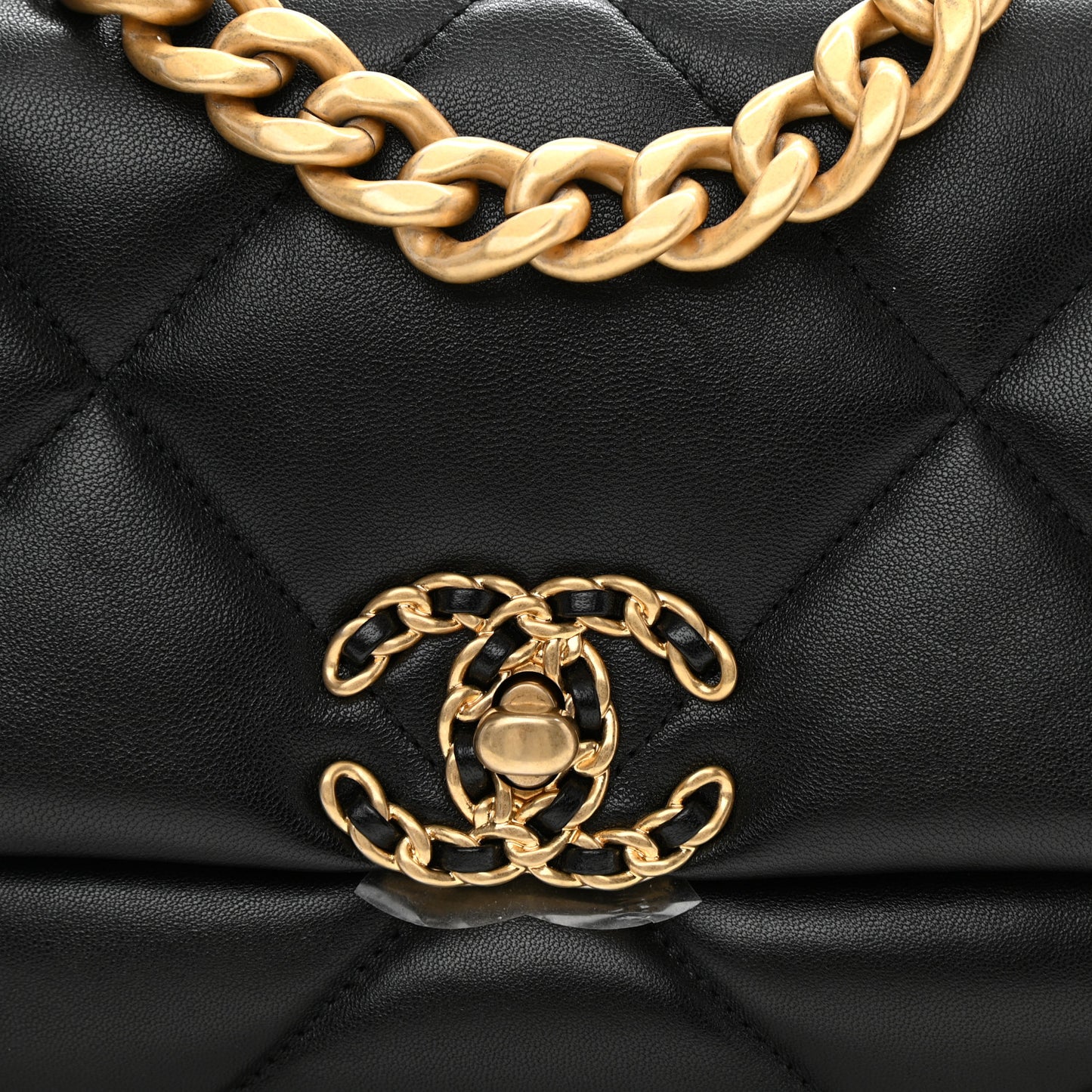 Lambskin Quilted Medium Chanel 19 Flap Black