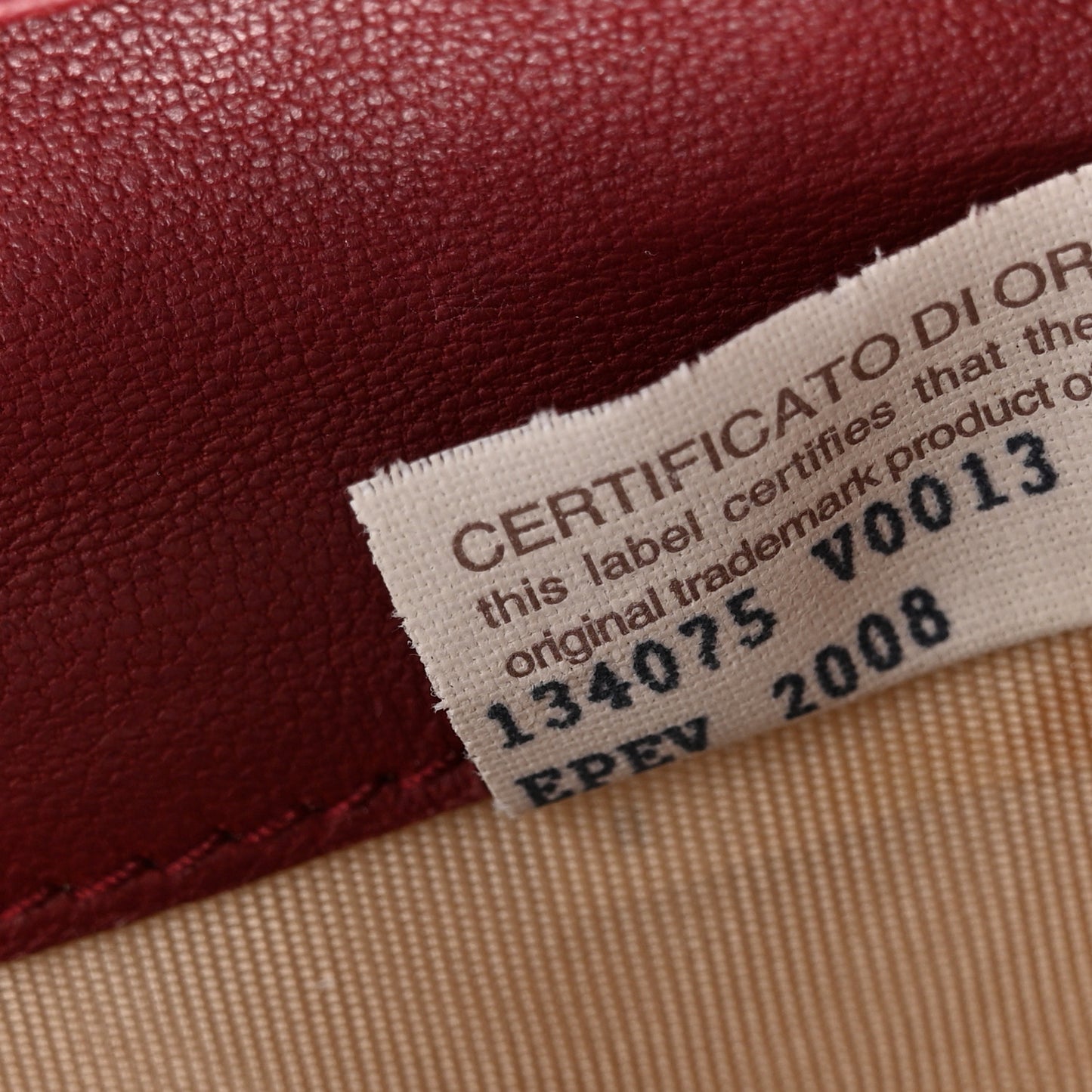 Nappa Intrecciato Continental Wallet Dark Red