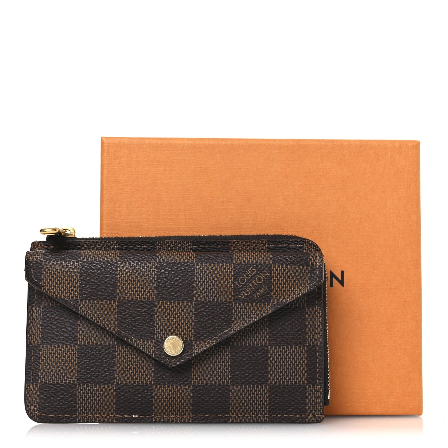 Damier Ebene Recto Verso Card Holder Rose Ballerine