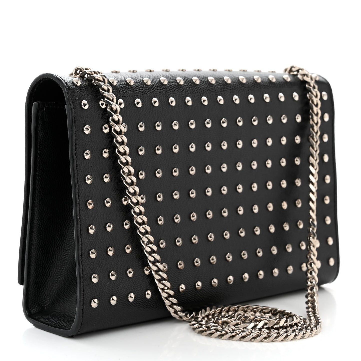 Grain De Poudre Studded Medium Monogram Kate Satchel Black