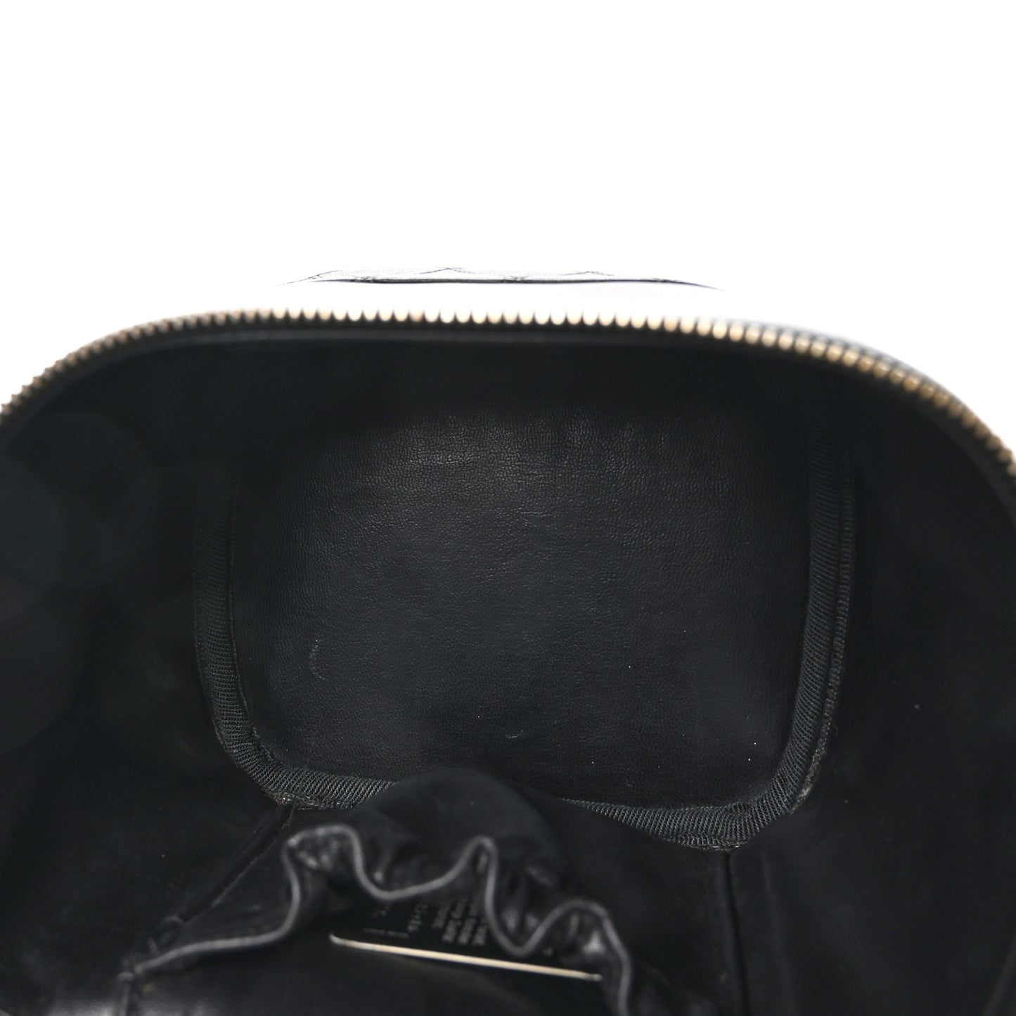 Lambskin Vanity Cosmetic Bag Black