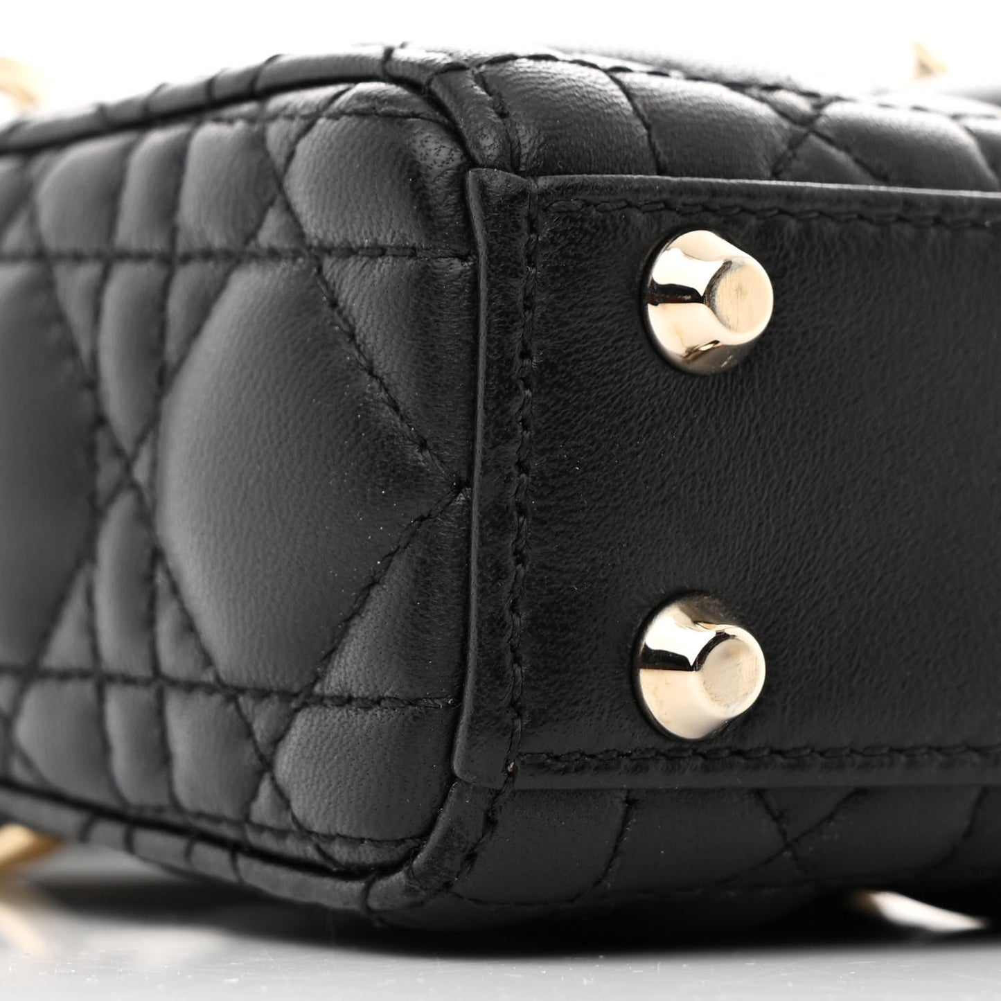 Lambskin Cannage Micro Lady Dior Black