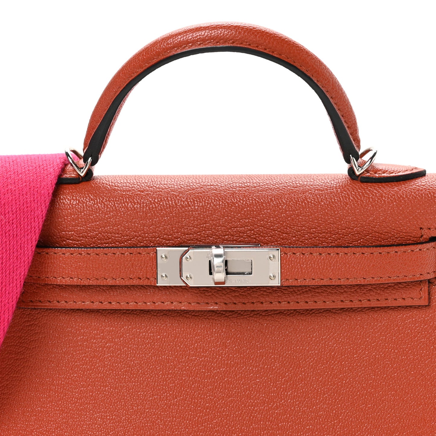 Chevre Mysore Mini Kelly Sellier 20 Cuivre Rose Mexico