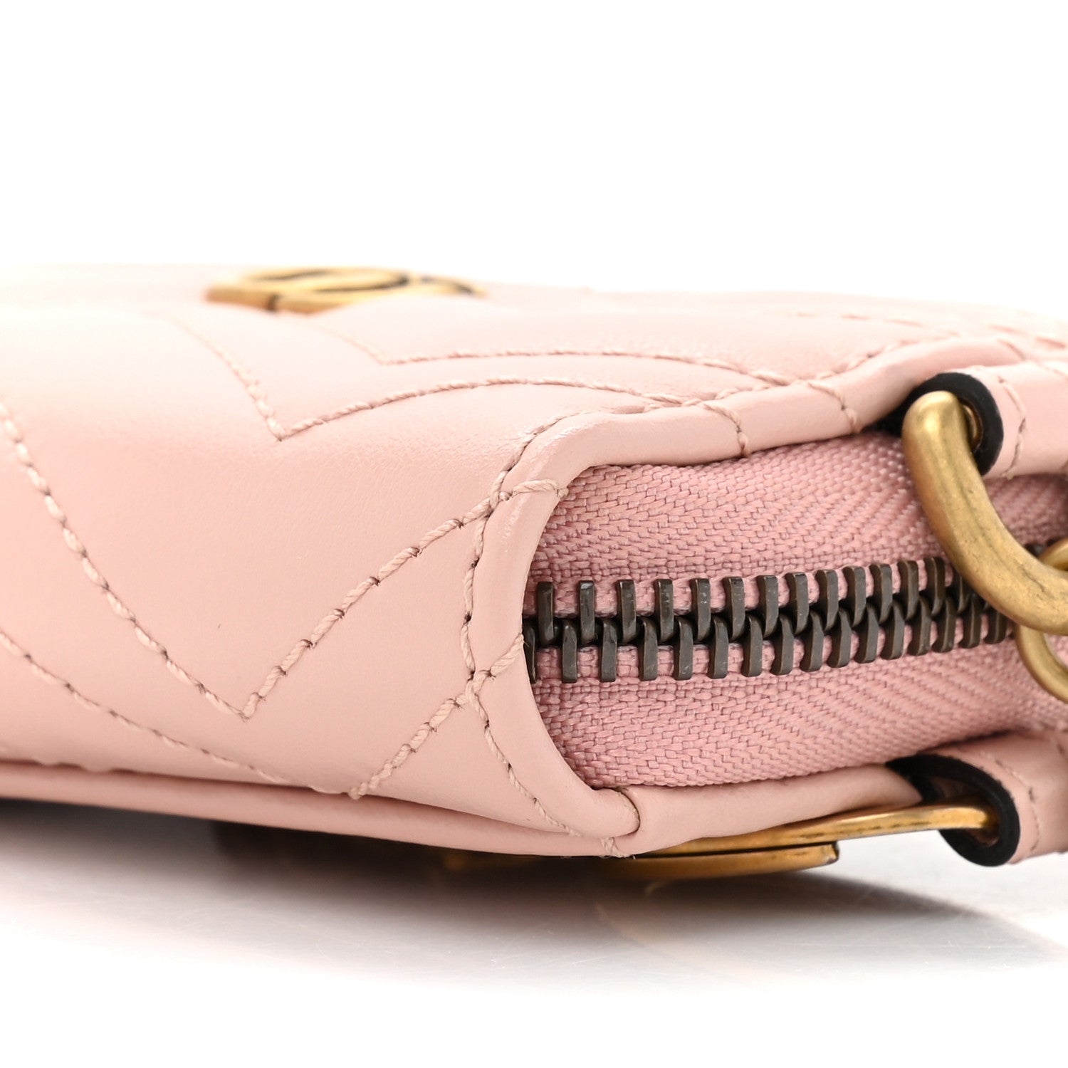 Gucci Calfskin Matelasse GG Marmont Wallet On Chain Perfect Pink 8 of 10