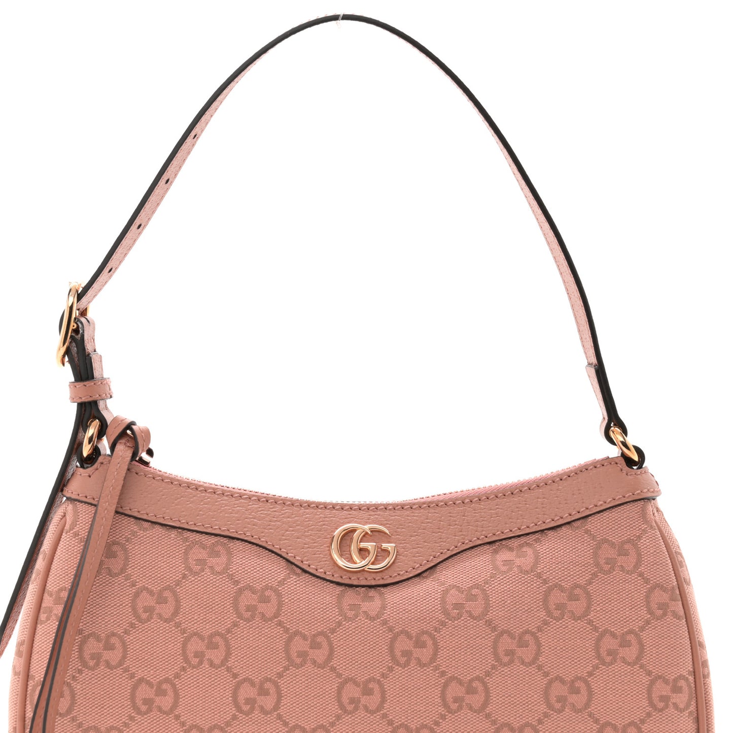Monogram Textured Dollar Calfskin Small Ophidia Hobo Cloche Rose Pink
