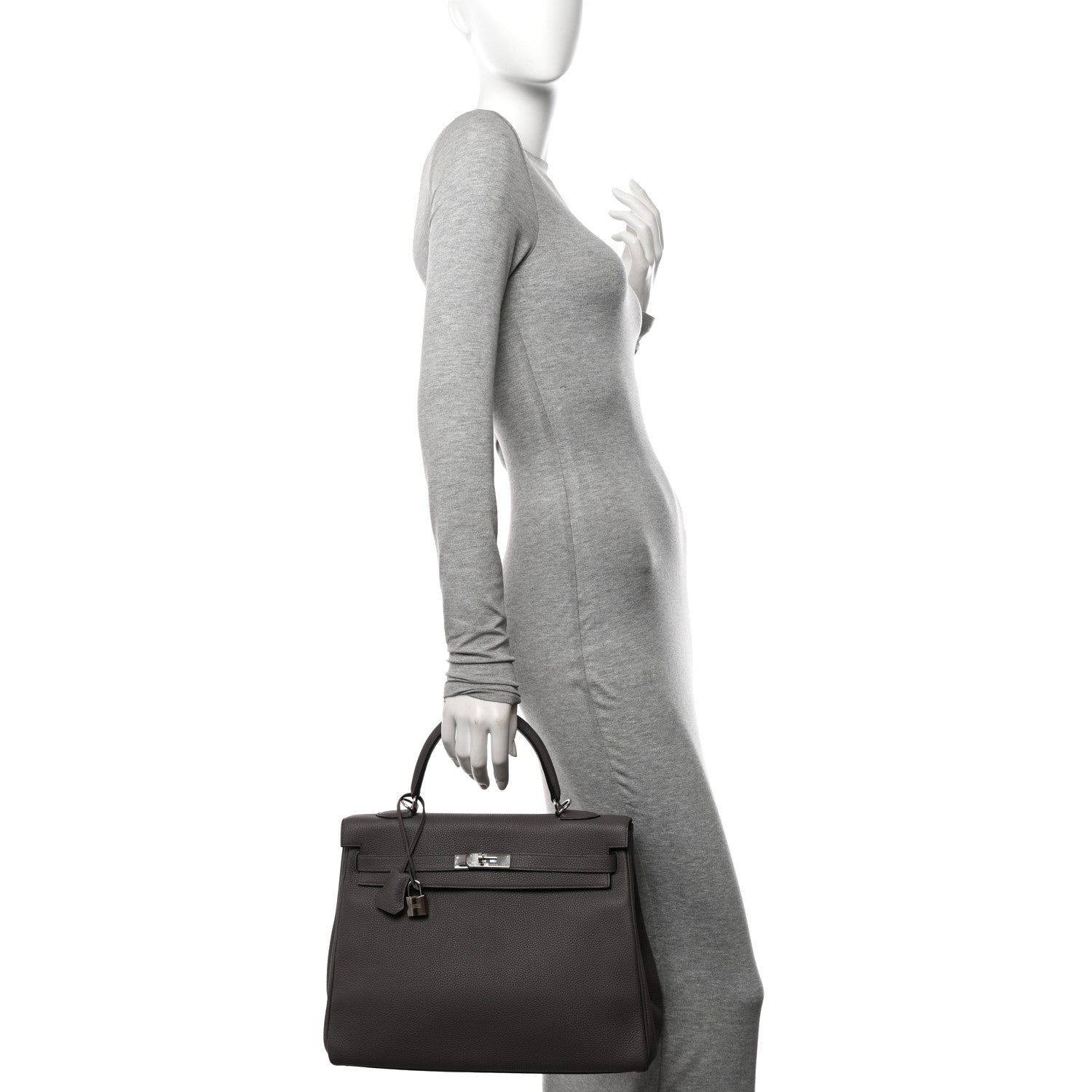 Hermes Togo Kelly Retourne 35 Etain 2 of 14