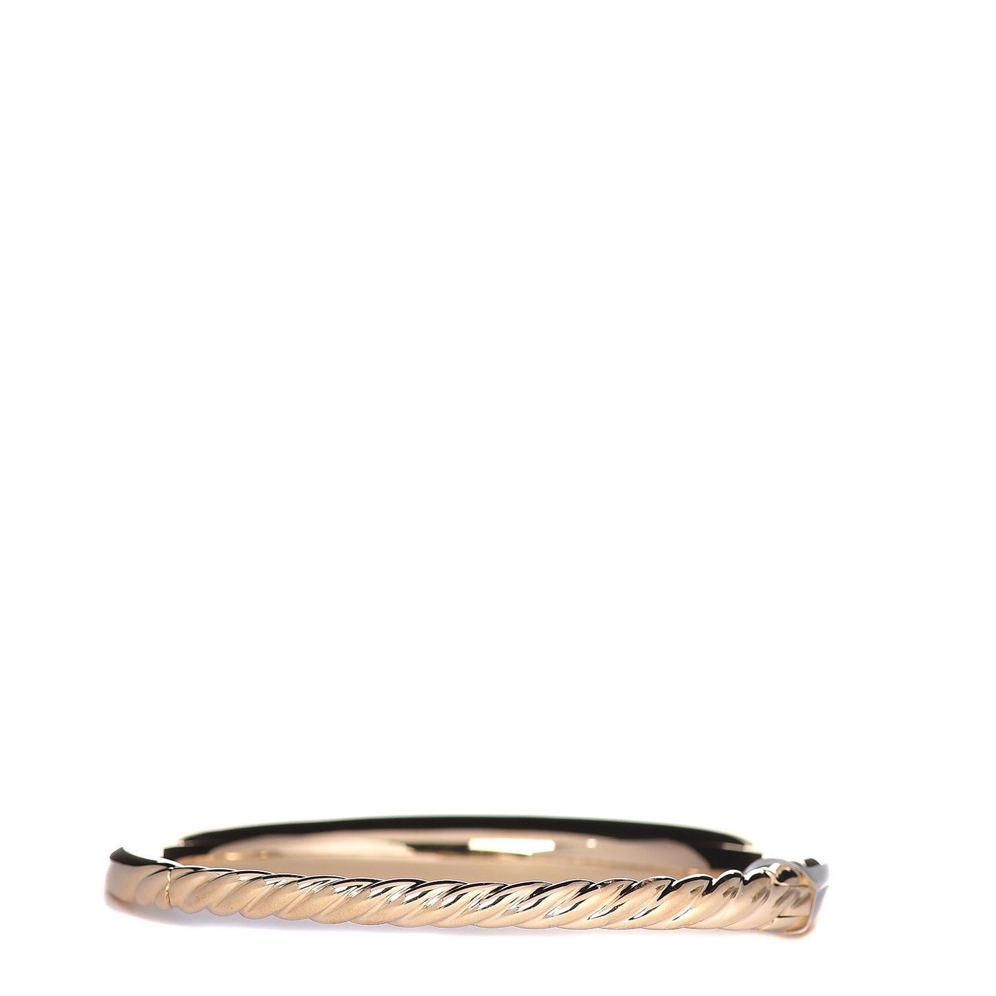 18K Yellow Gold Diamond 9.5mm Pure Form Smooth Bracelet