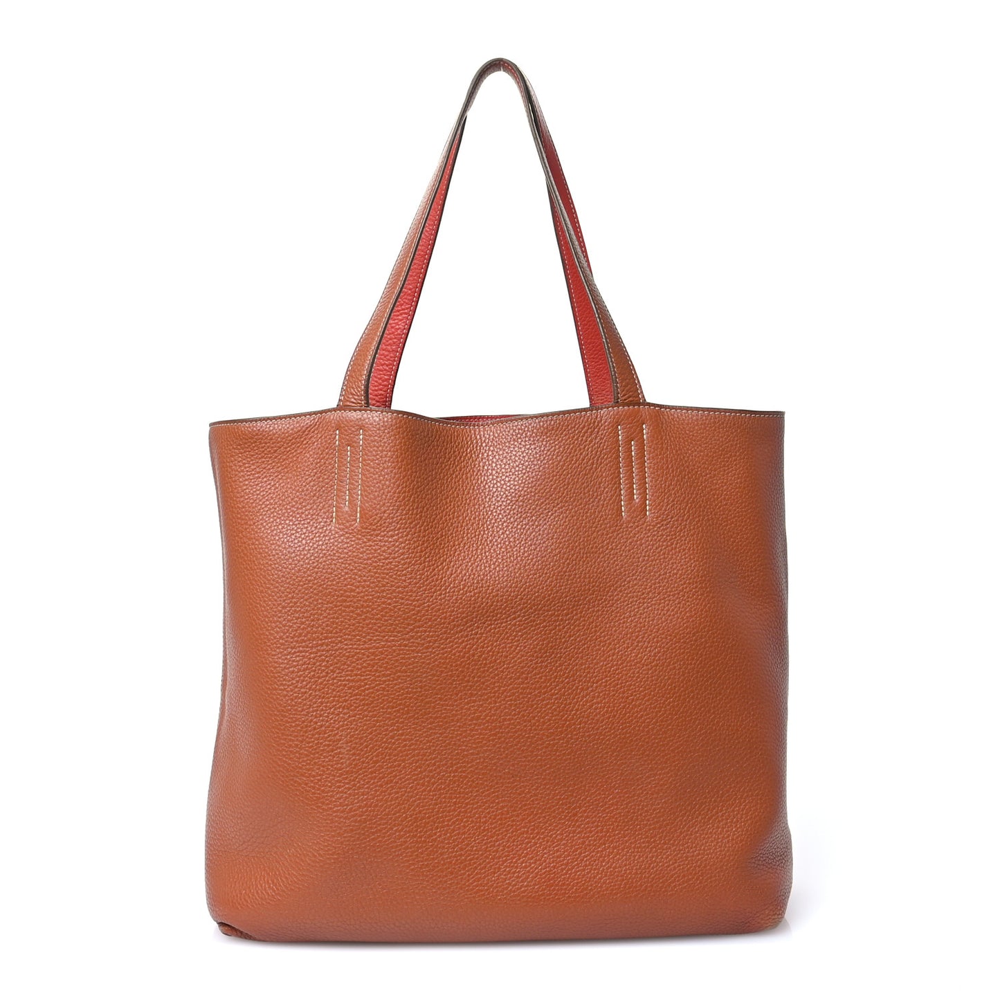 Taurillon Clemence Double Sens 36 Reversible Tote Gold Rose Jaipur